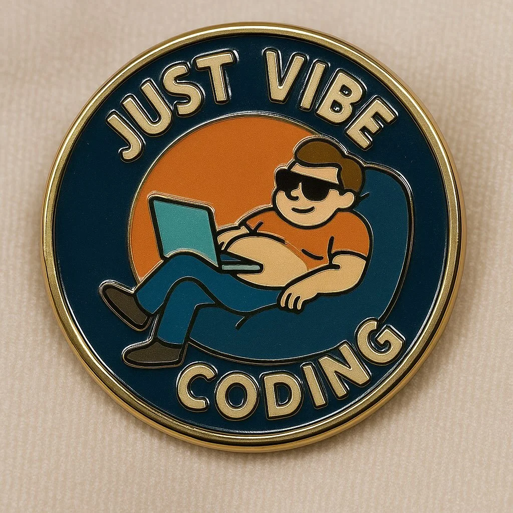 Enamel pin for vibe coders

#vibecoding #vibe #pin #enamelpindesign