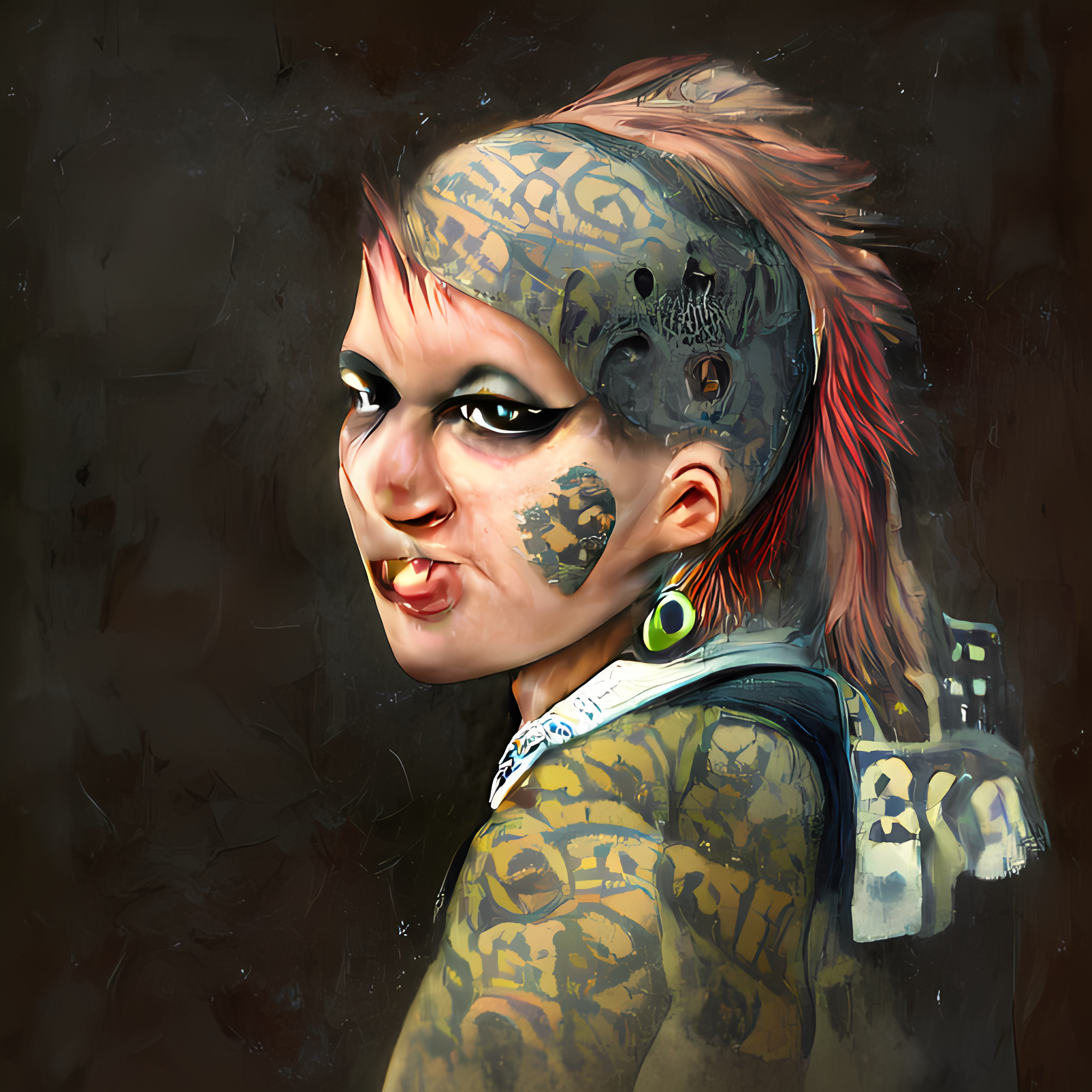 Punk rock woman with face tattoos_4.png