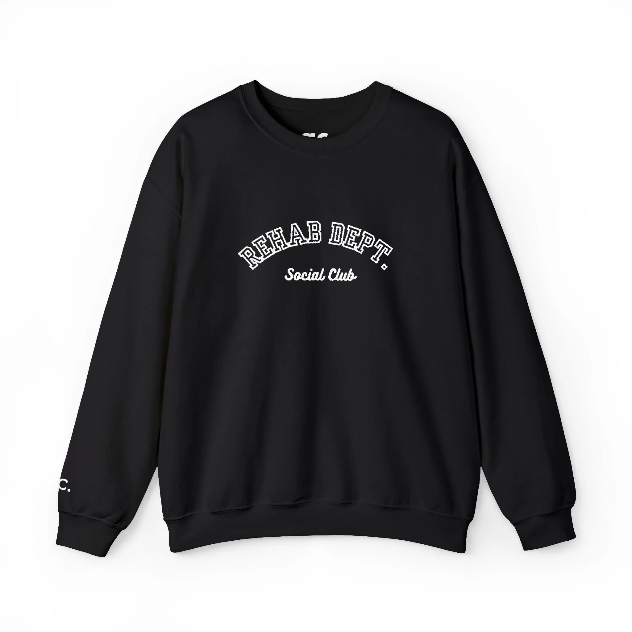 EMBROIDERED Social Club - Crewneck Sweatshirt (Black)