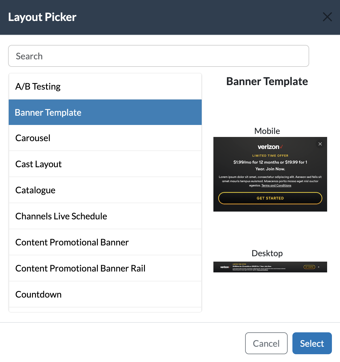 Template Picker
