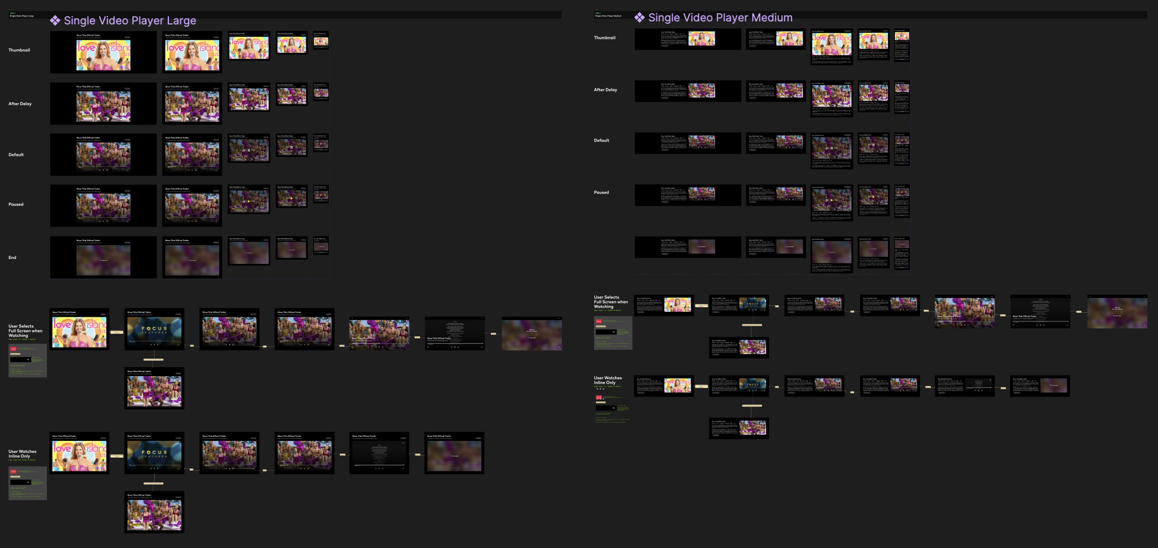 Video Player Sizes & Variations