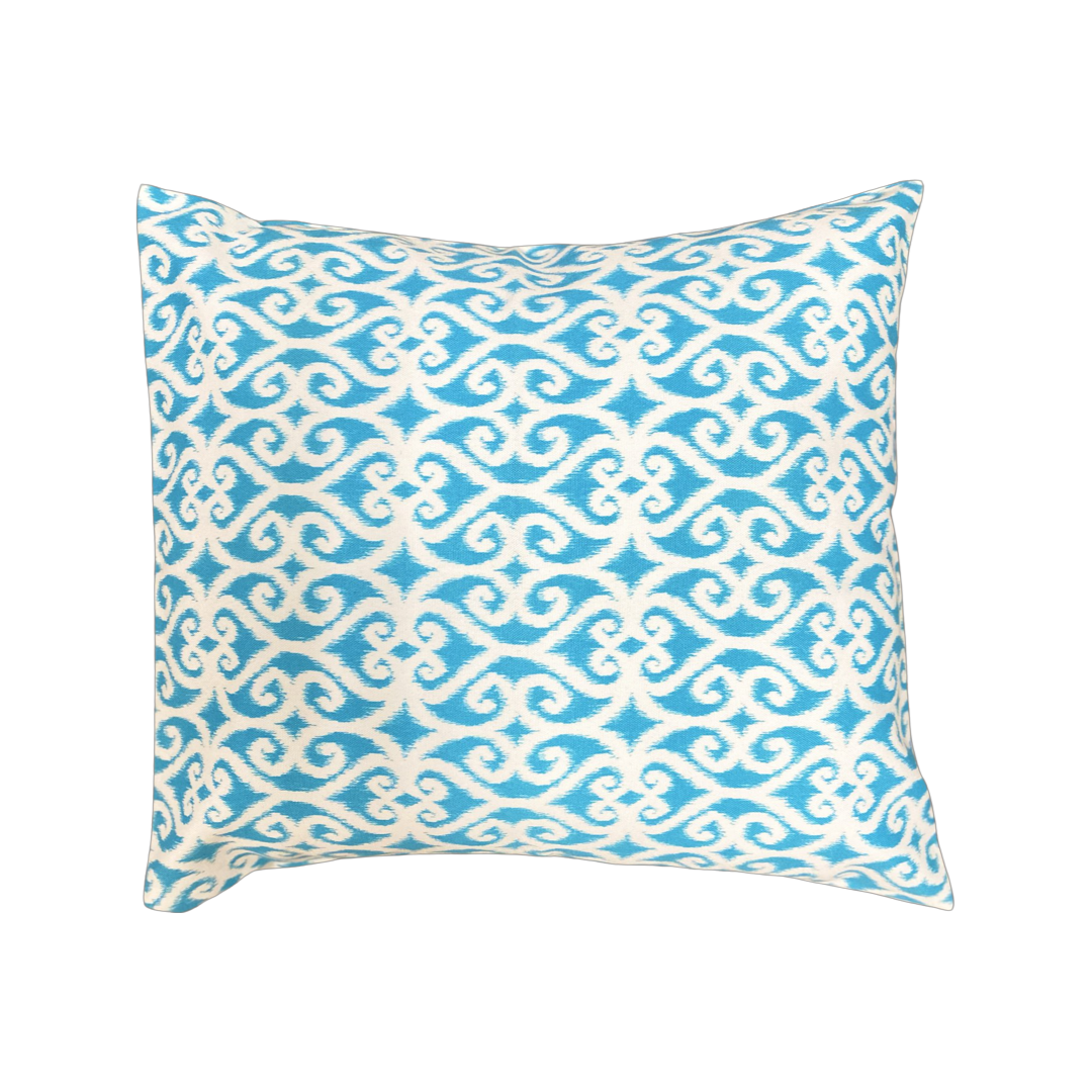 Swirl 20"x20" White and Blue
