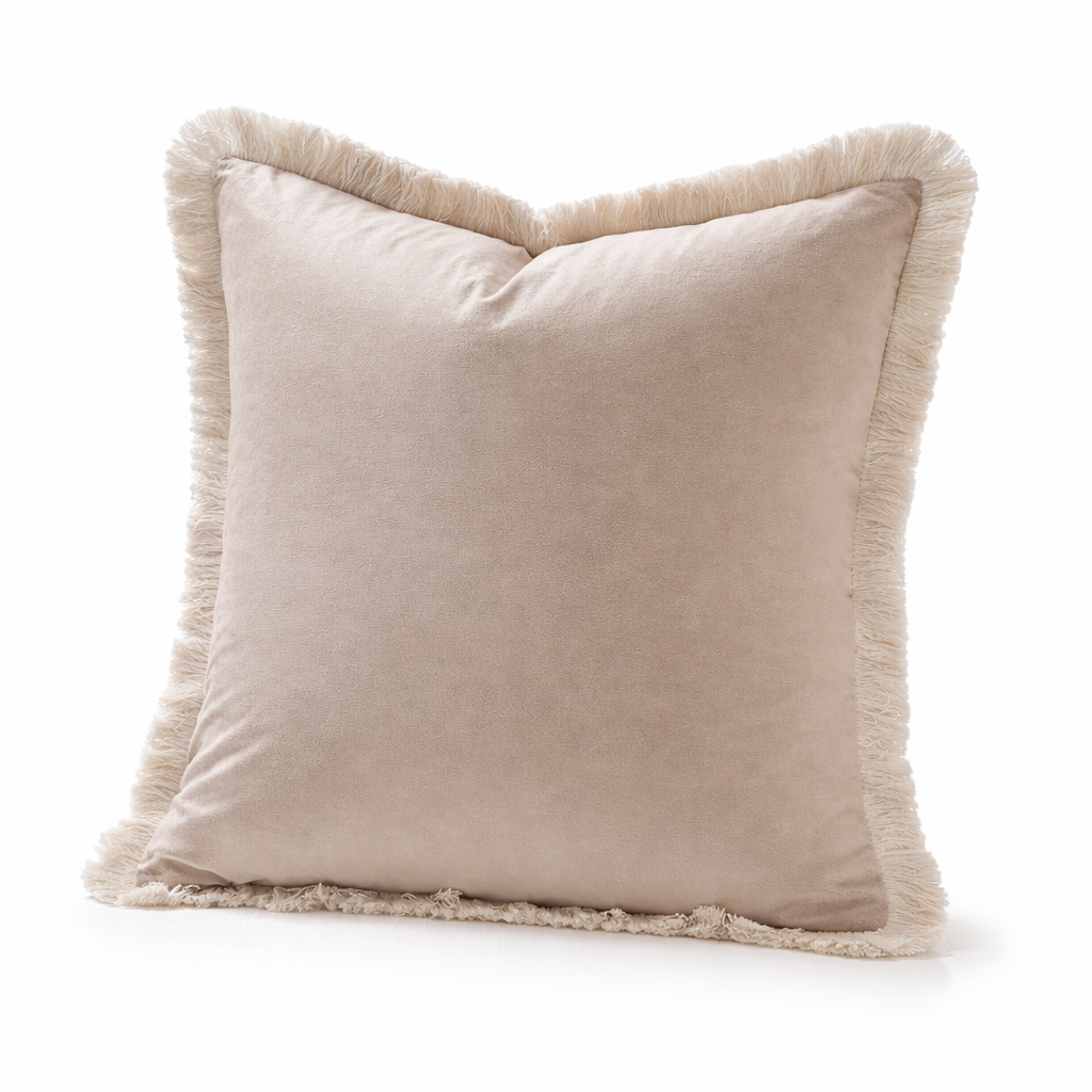 Beige Fringe 16" x 16"