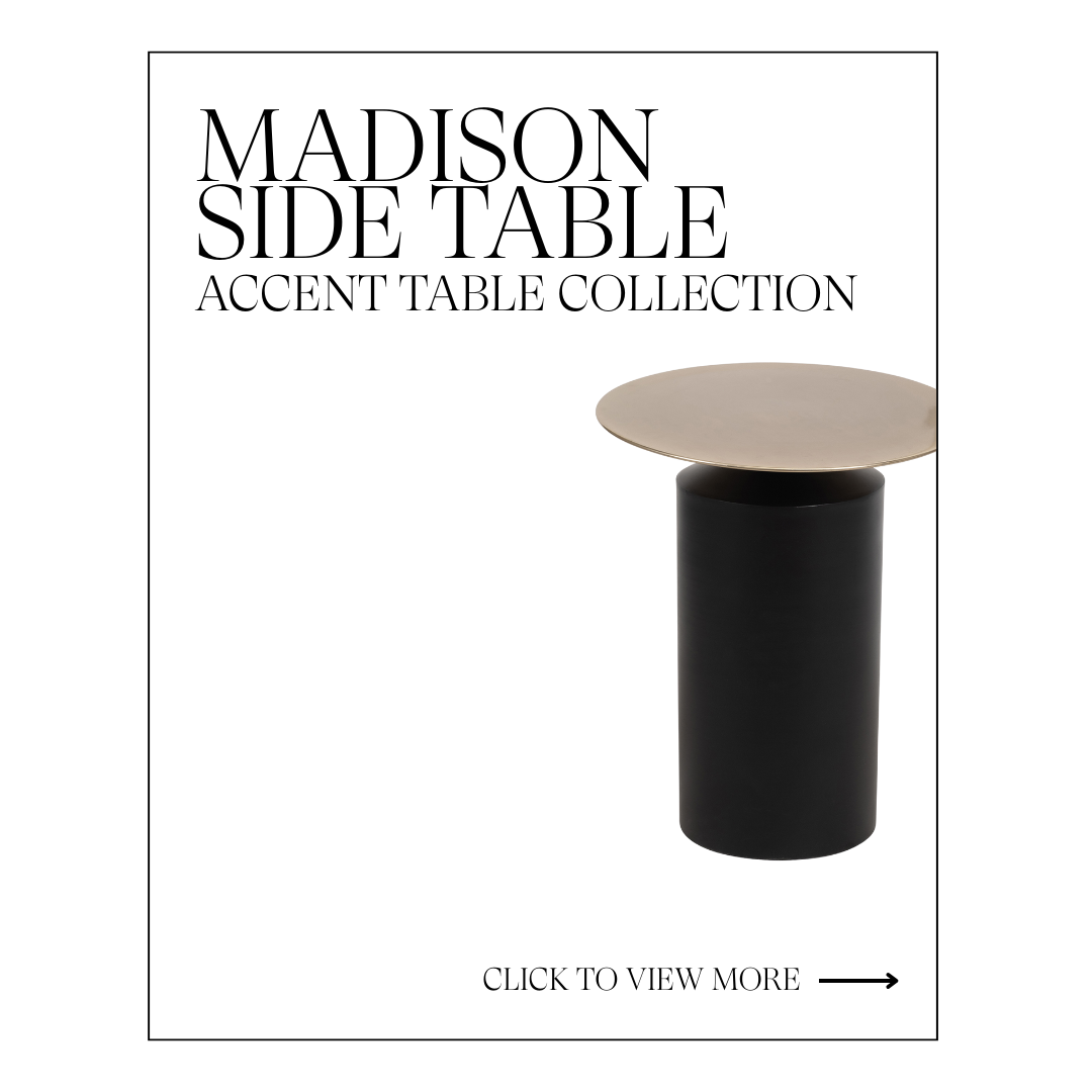 MADISON BLACK AND GOLD SIDE TABLE