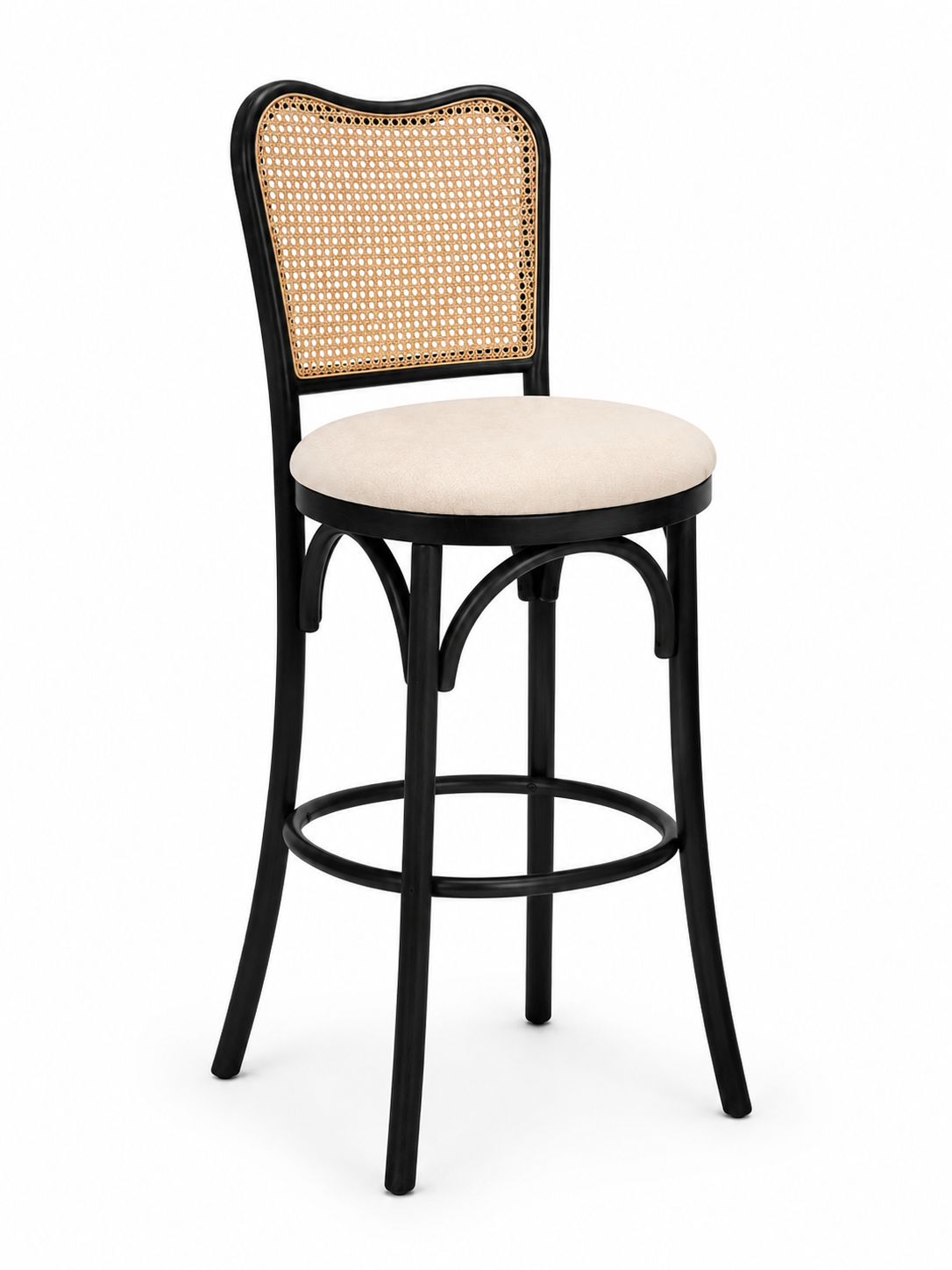 Pisa Black Stool + Natural Pad
