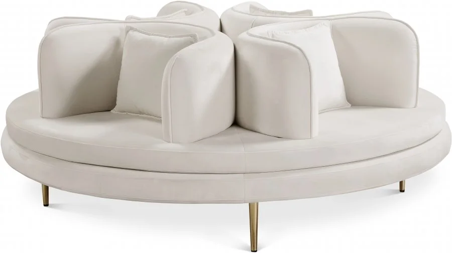 Circlet Cream Sofa -
W:72" x D:72" x H:29"