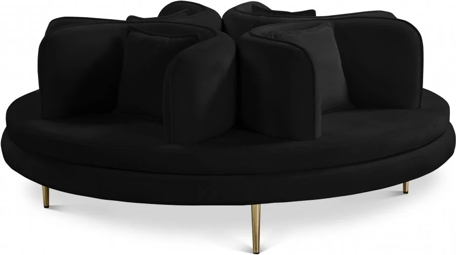 Circlet Black Sofa -
W:72" x D:72" x H:29"