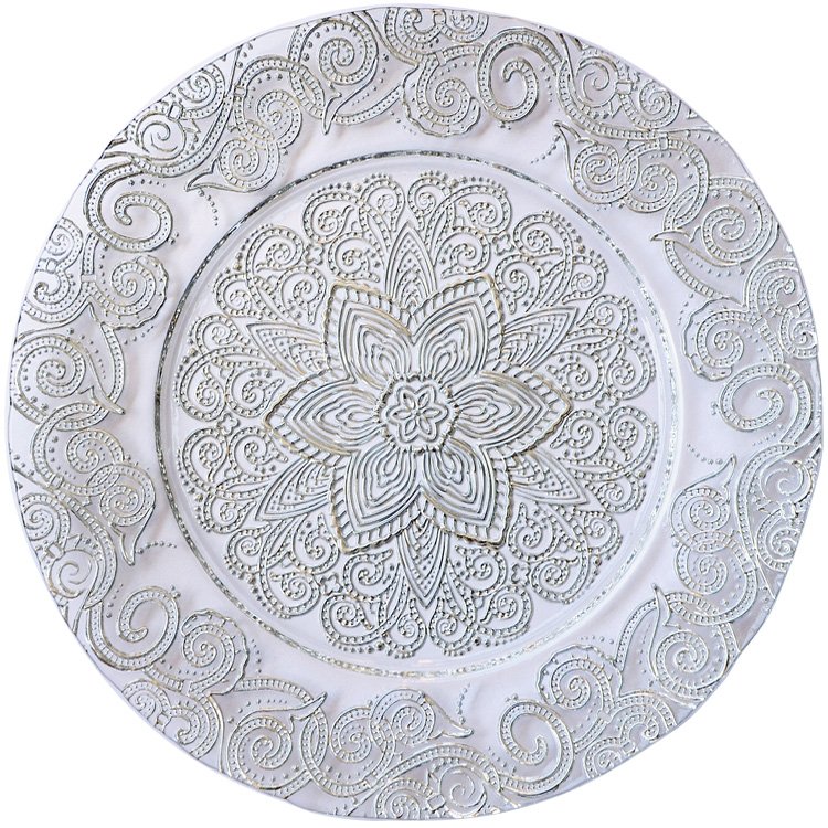 Mandala Silver Glass