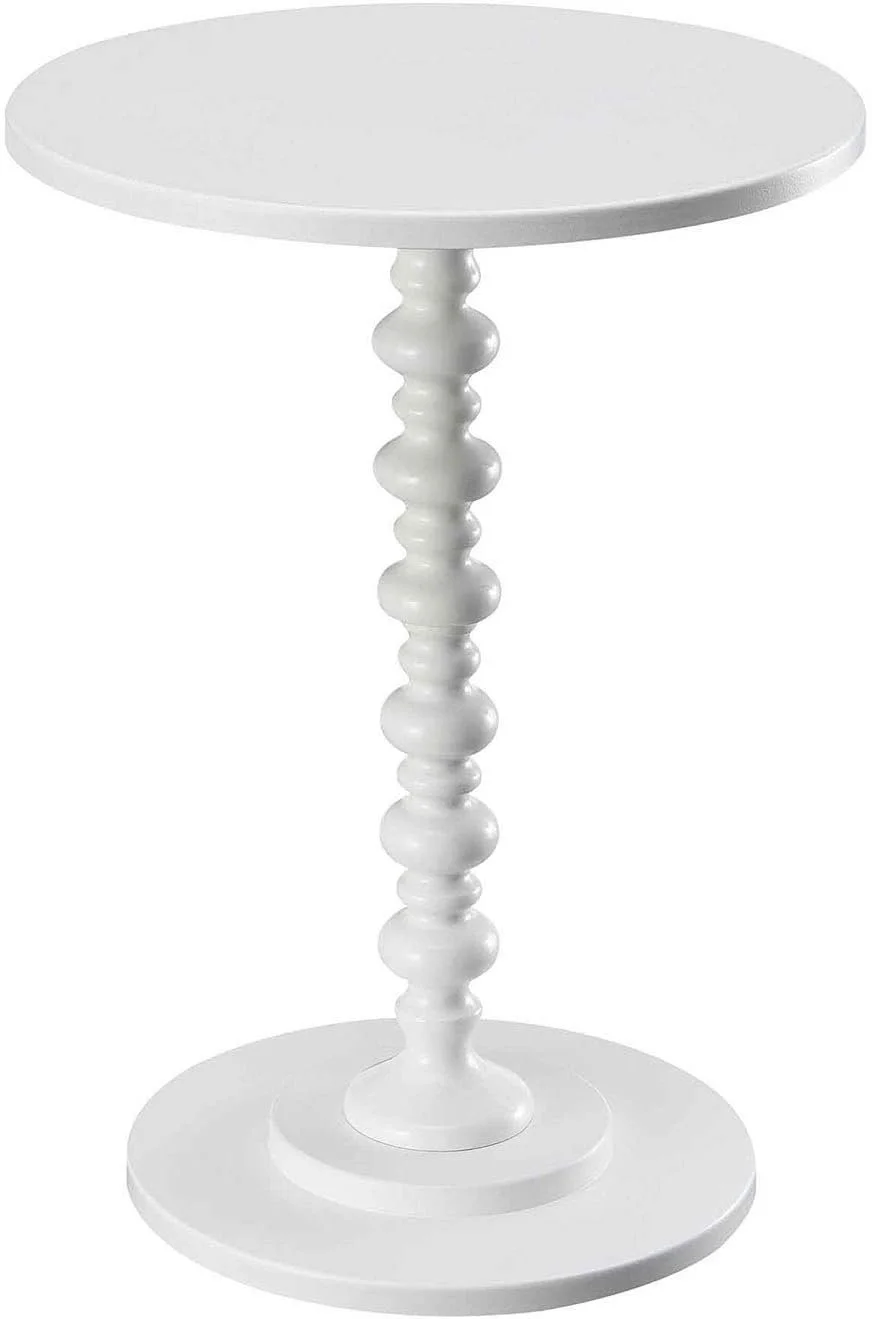 White Beaded Side Table