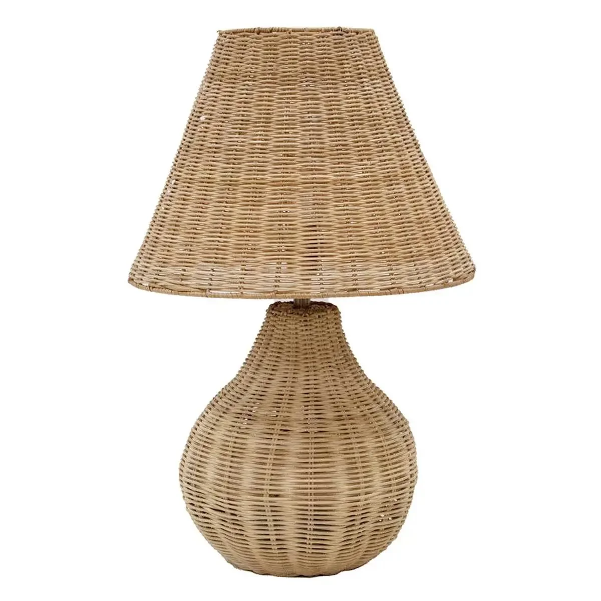 Rattan Table Lamp-
Dimensions: 15.0" L x 15.0" W x 24.0" H