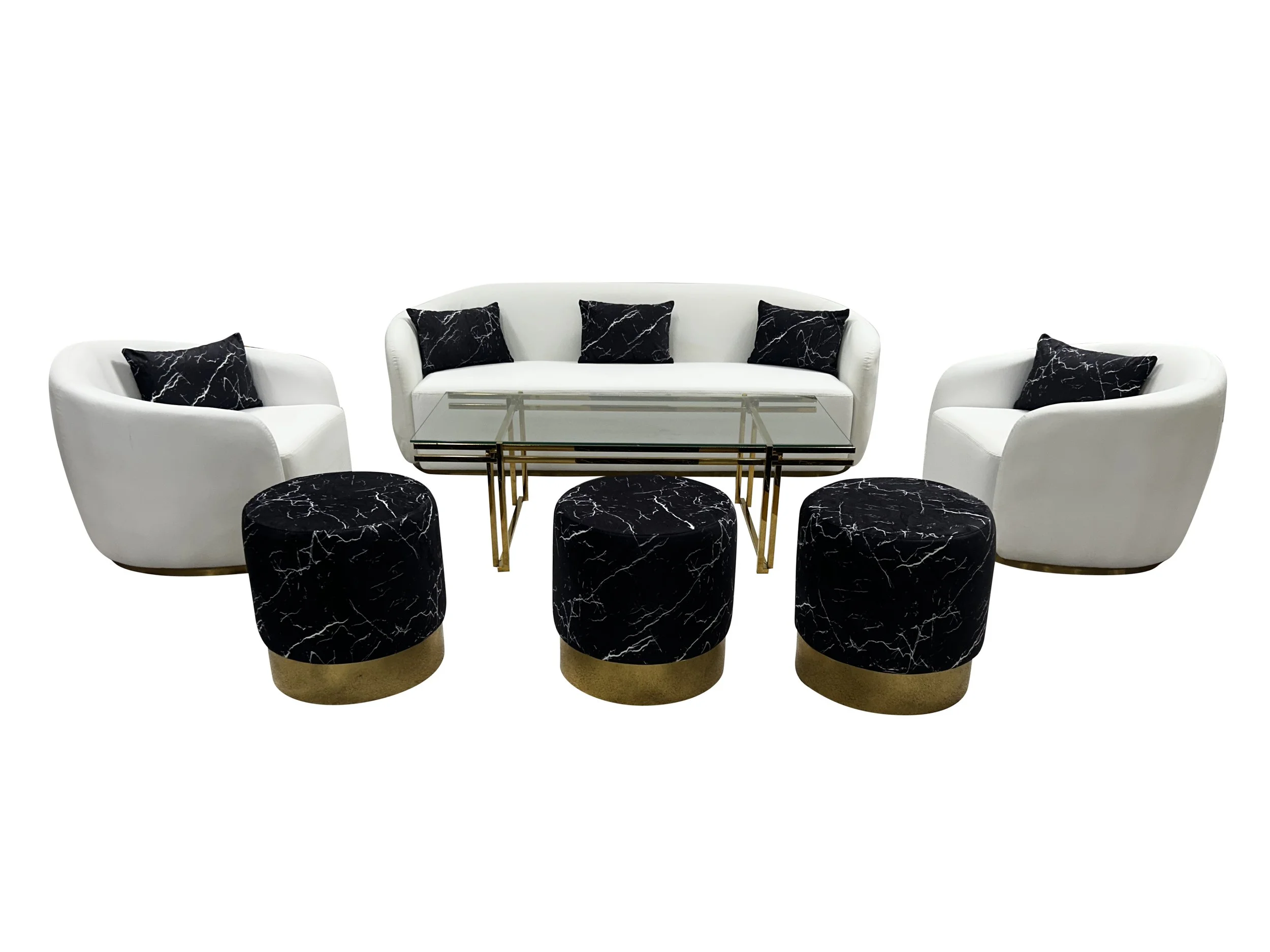 White and Black Marble Accents