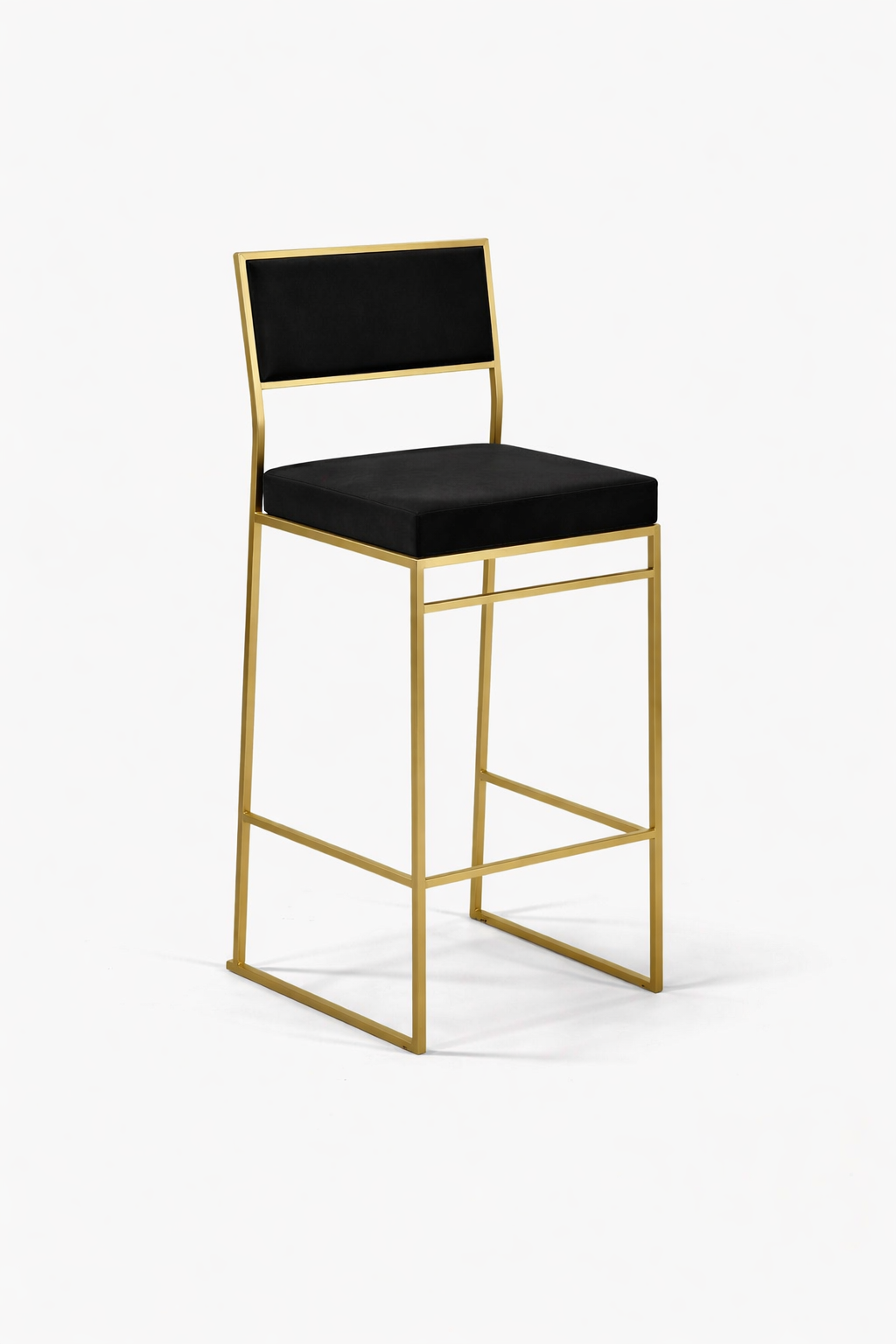 Gold Bella Black Stool 