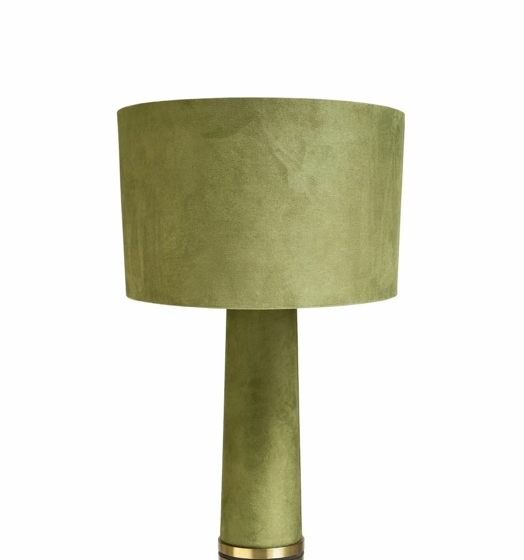 Velvet Olive Table Lamp