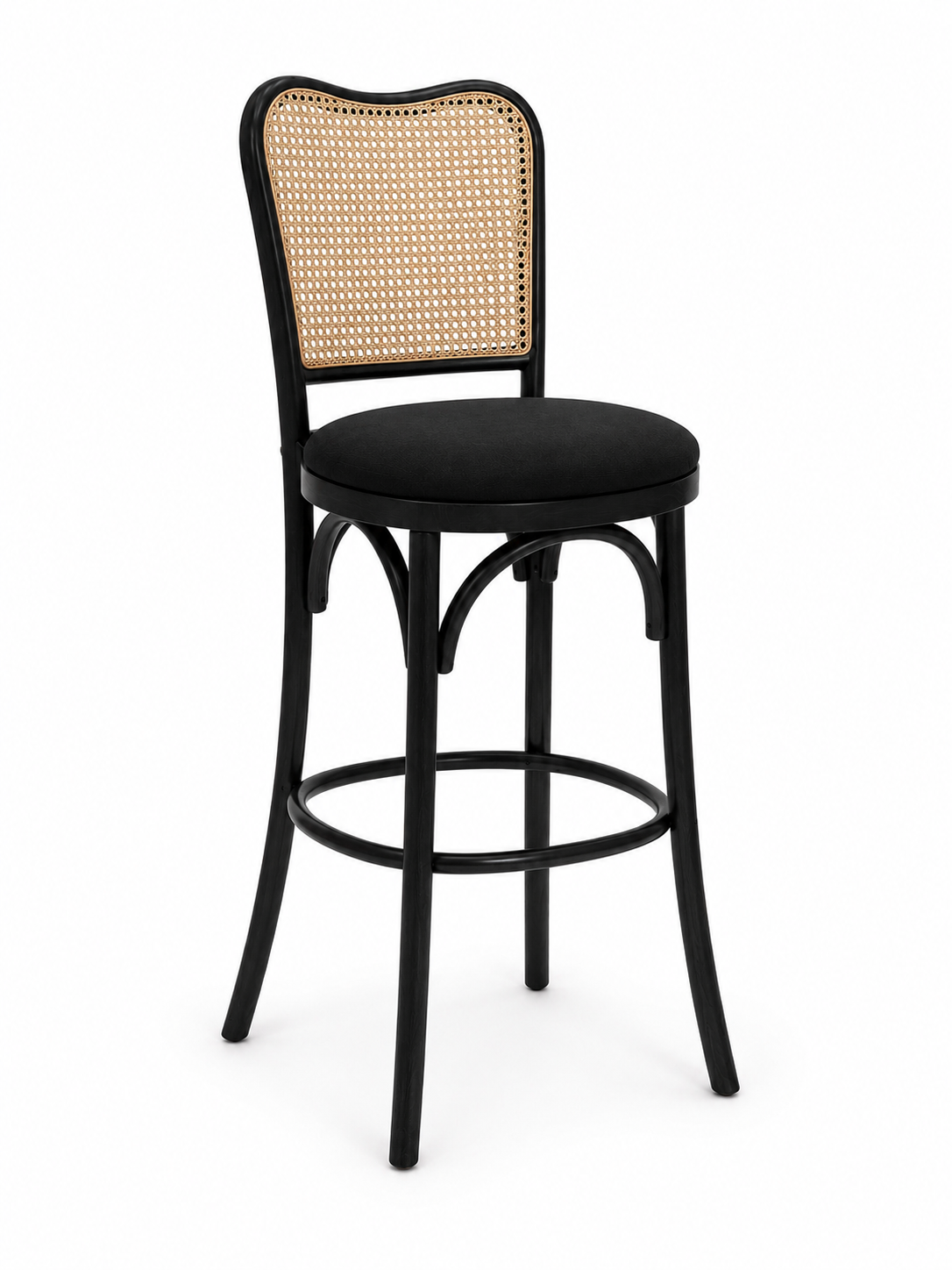 Pisa Black Stool + Black Pad