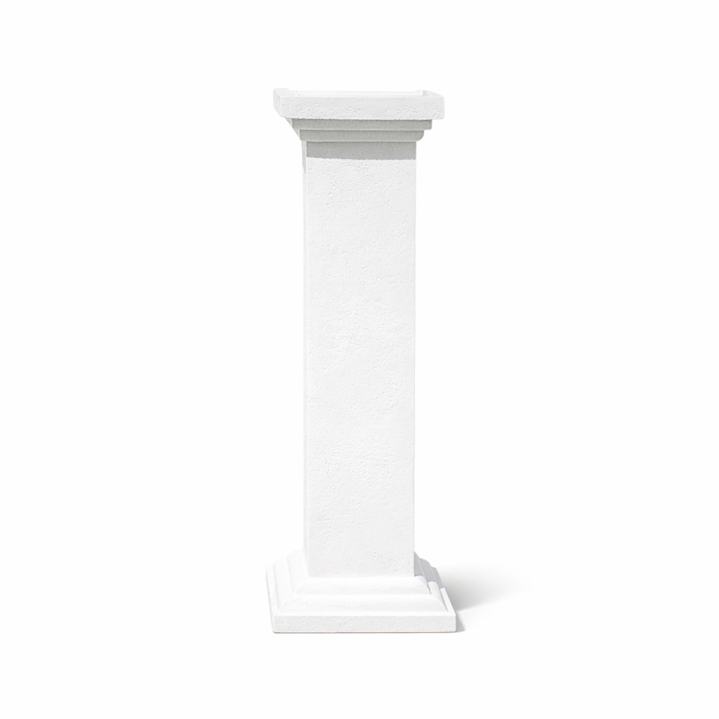 12" x 4ft White pedestal 