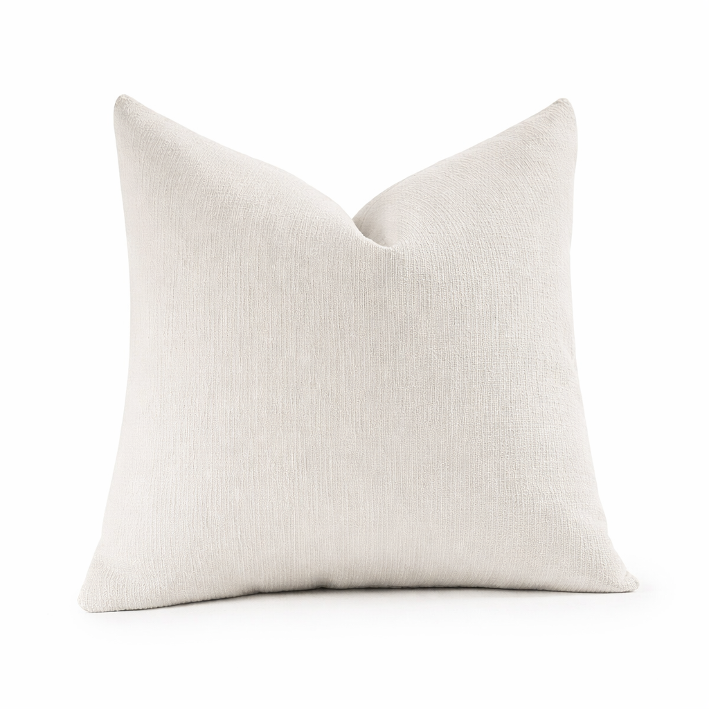 Cream Faux Linen 16"x16"