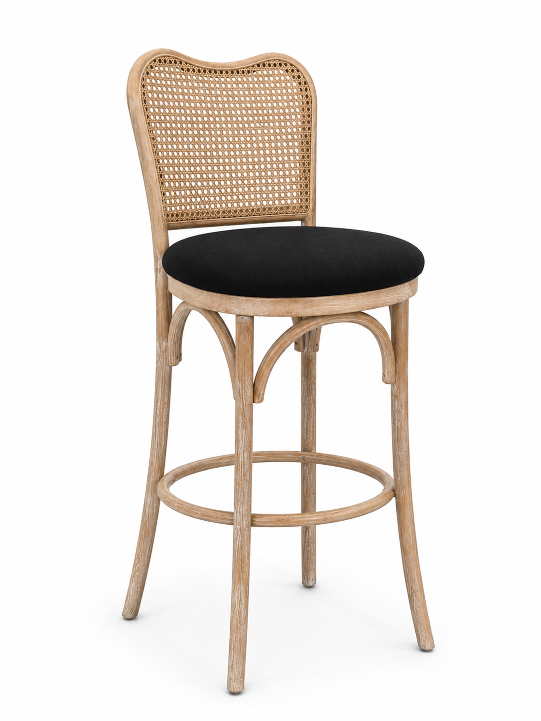 Pisa Natural Stool + Black Pad