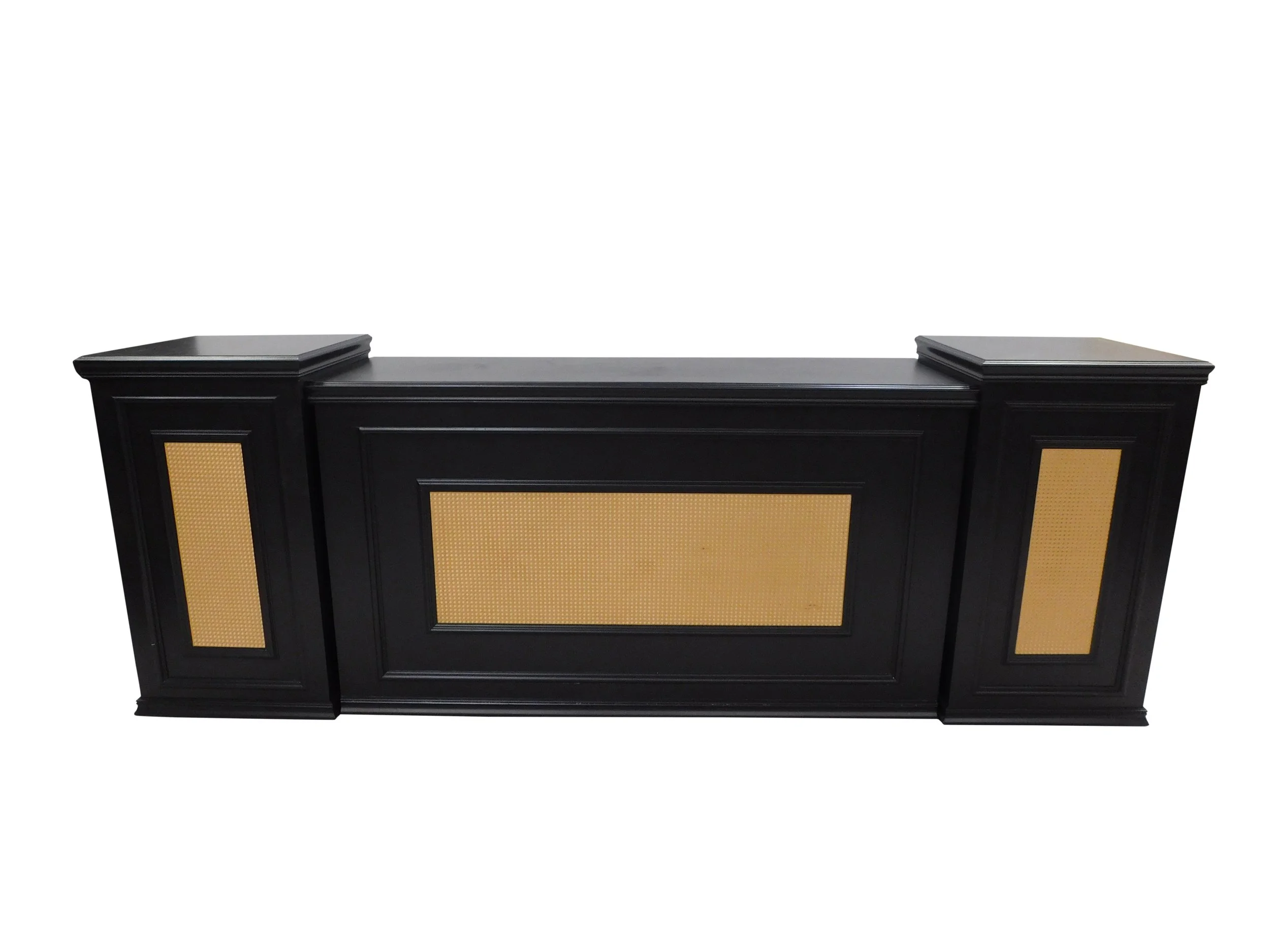 10' Black Natural Rattan