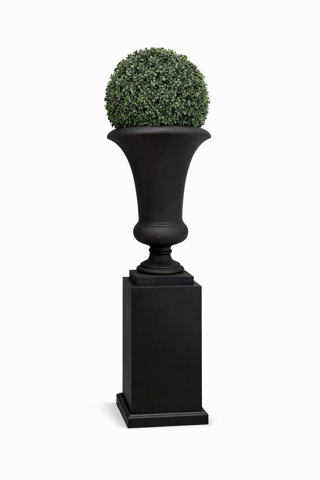 Napa Black Urn/Pedestal Topriarie