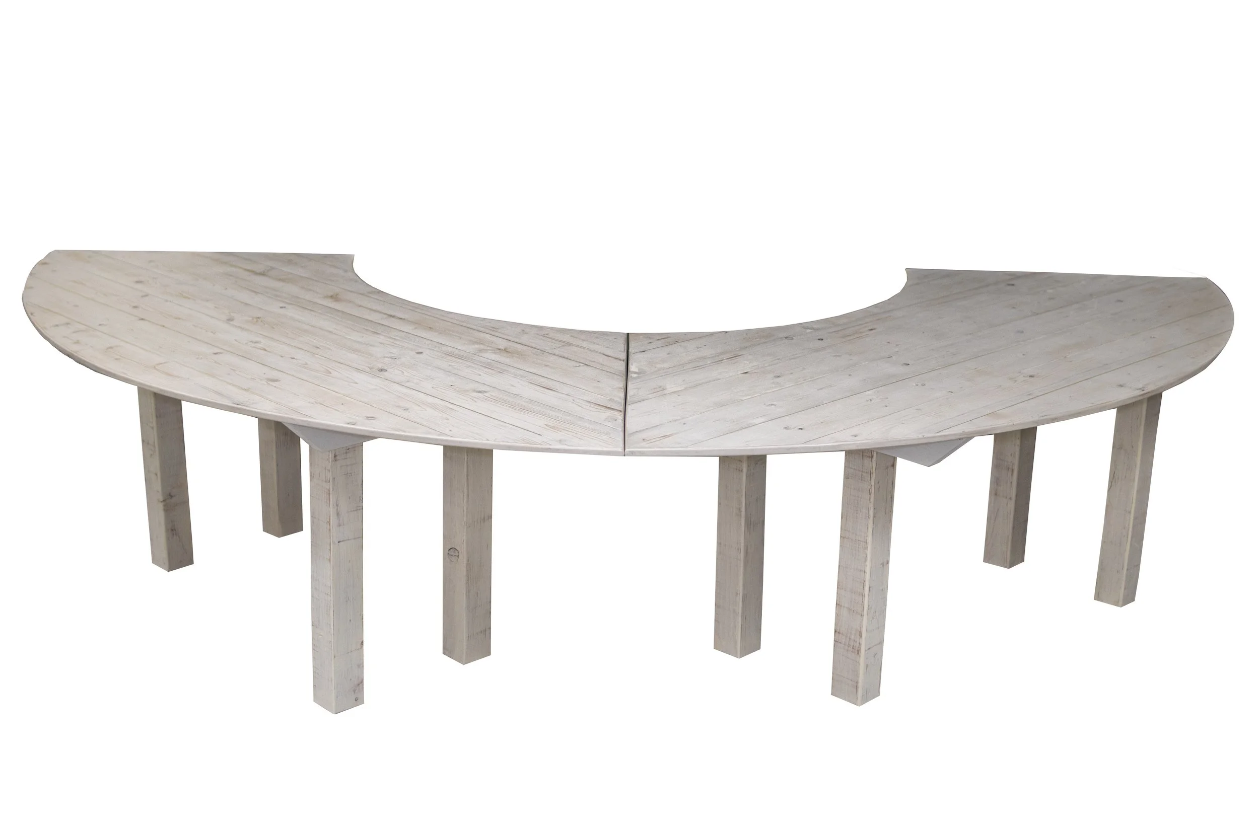 Farm Whitewhash U Table (2 Sections)