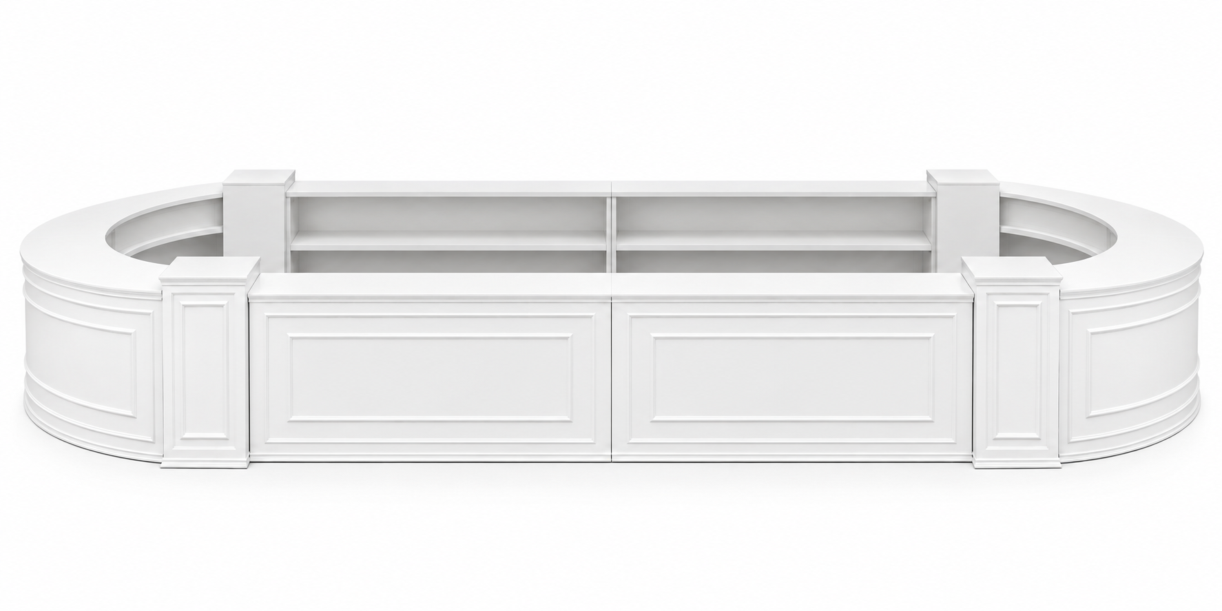 Napa White Oval Bar - Extended 30ft L x 24ft W