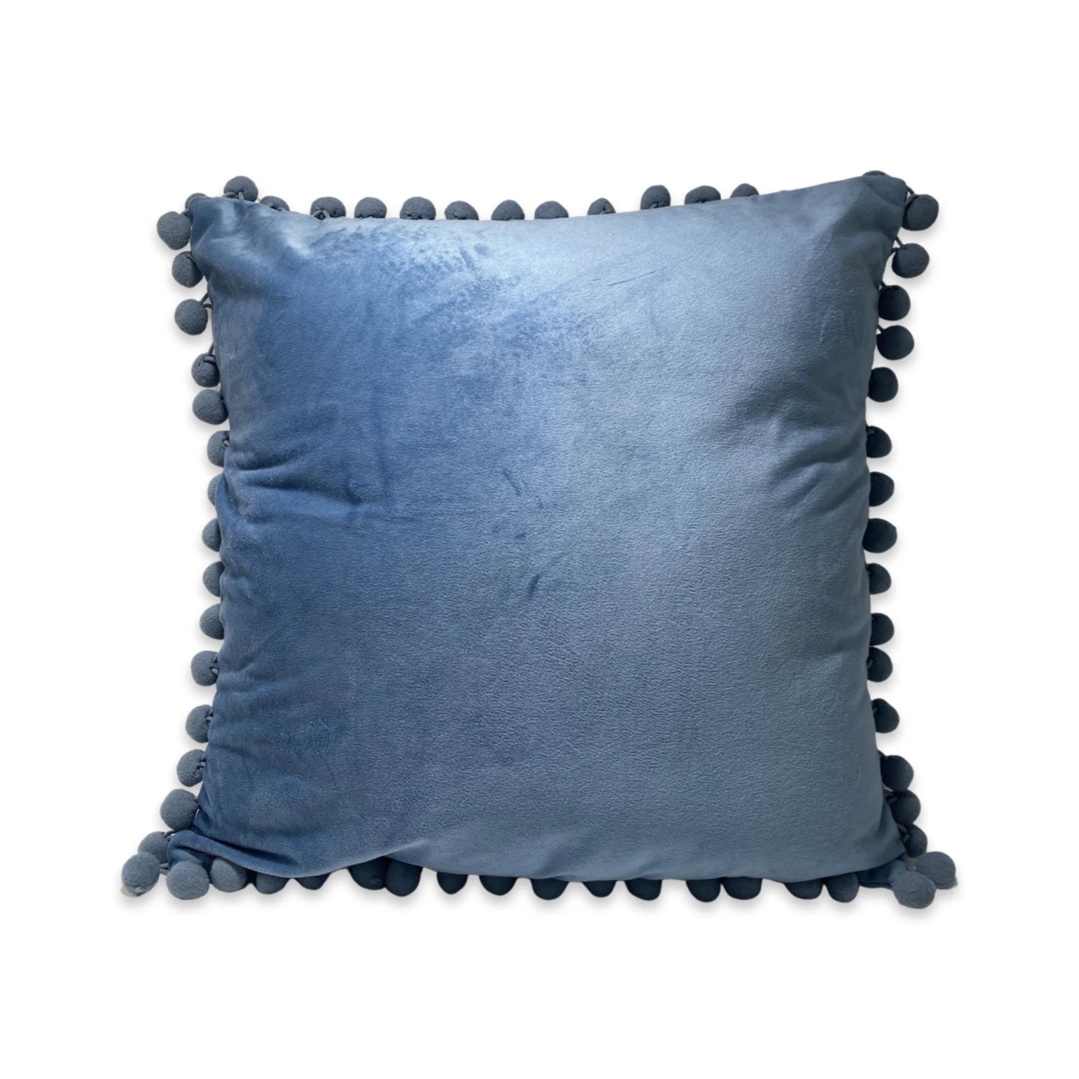 Velvet 16"x16" Dust Blue Pooms
