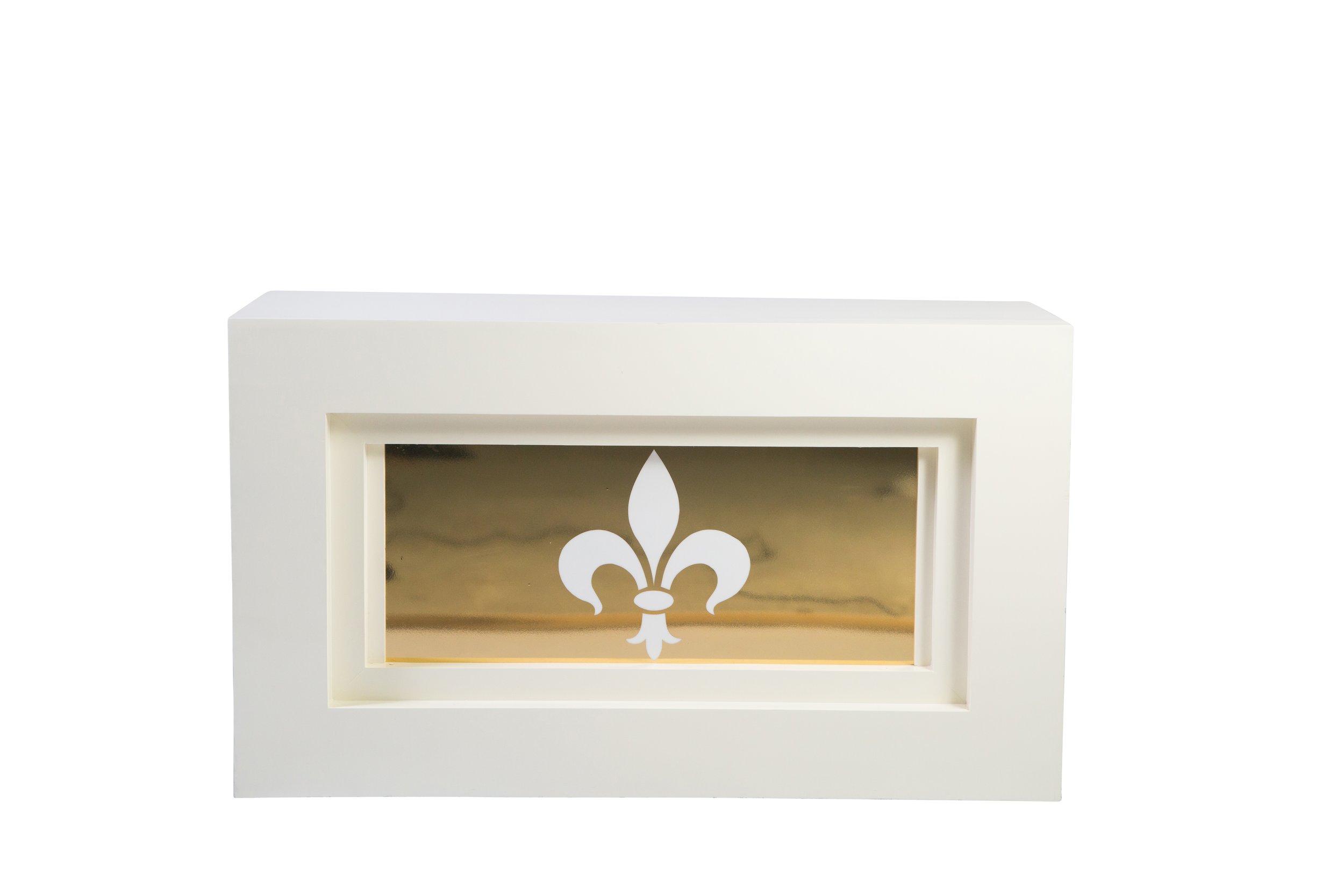 6' Gold Mirror Fleur De Lis