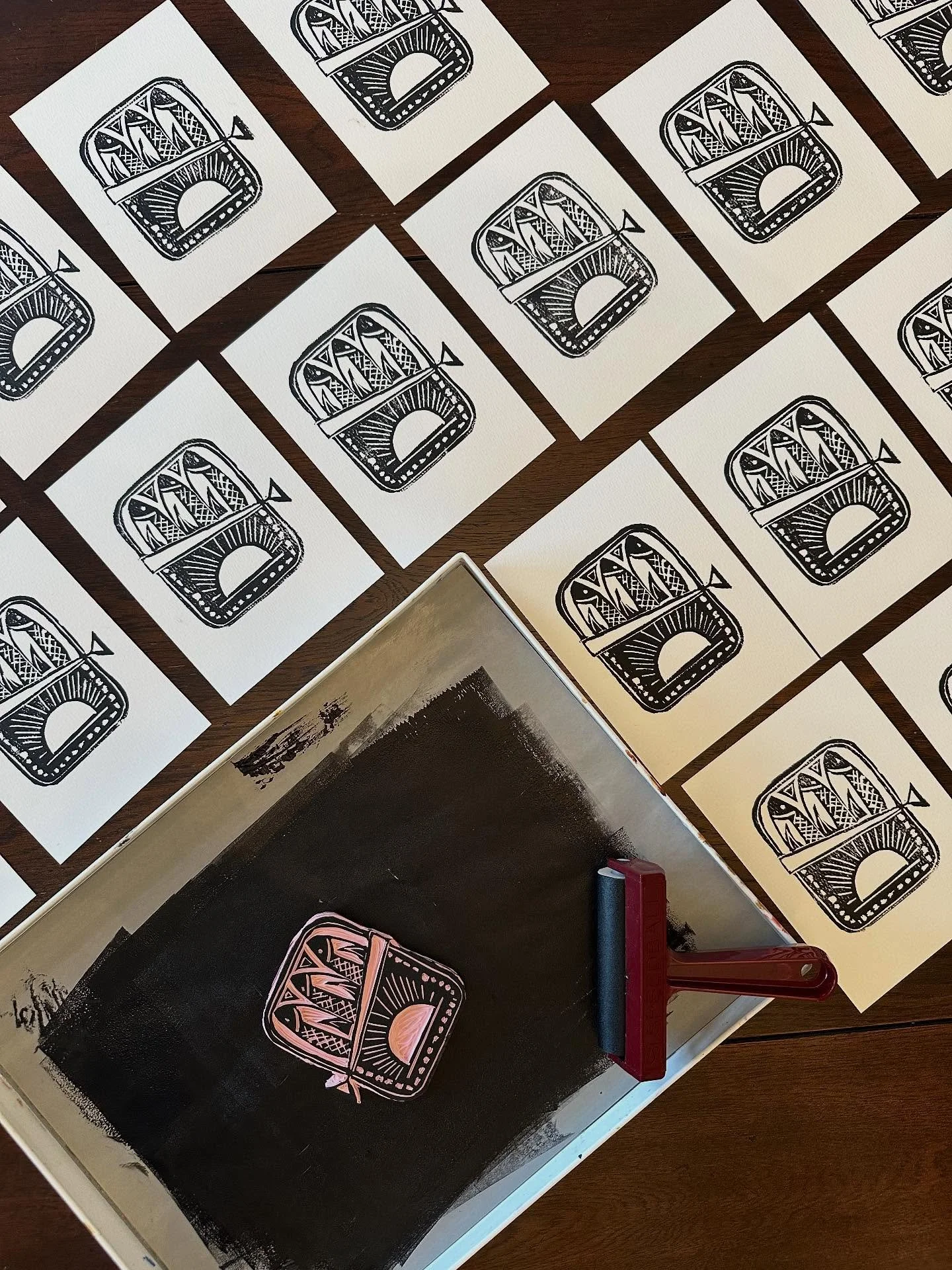 October&rsquo;s Art Club Print &ldquo;The One That Got Away&rdquo; - inspired by my travels to Europe where I am repeatedly drawn to all of the fish themed art.  Just like the little guy on the envelope that escaped the tin, I am often reminded of ar