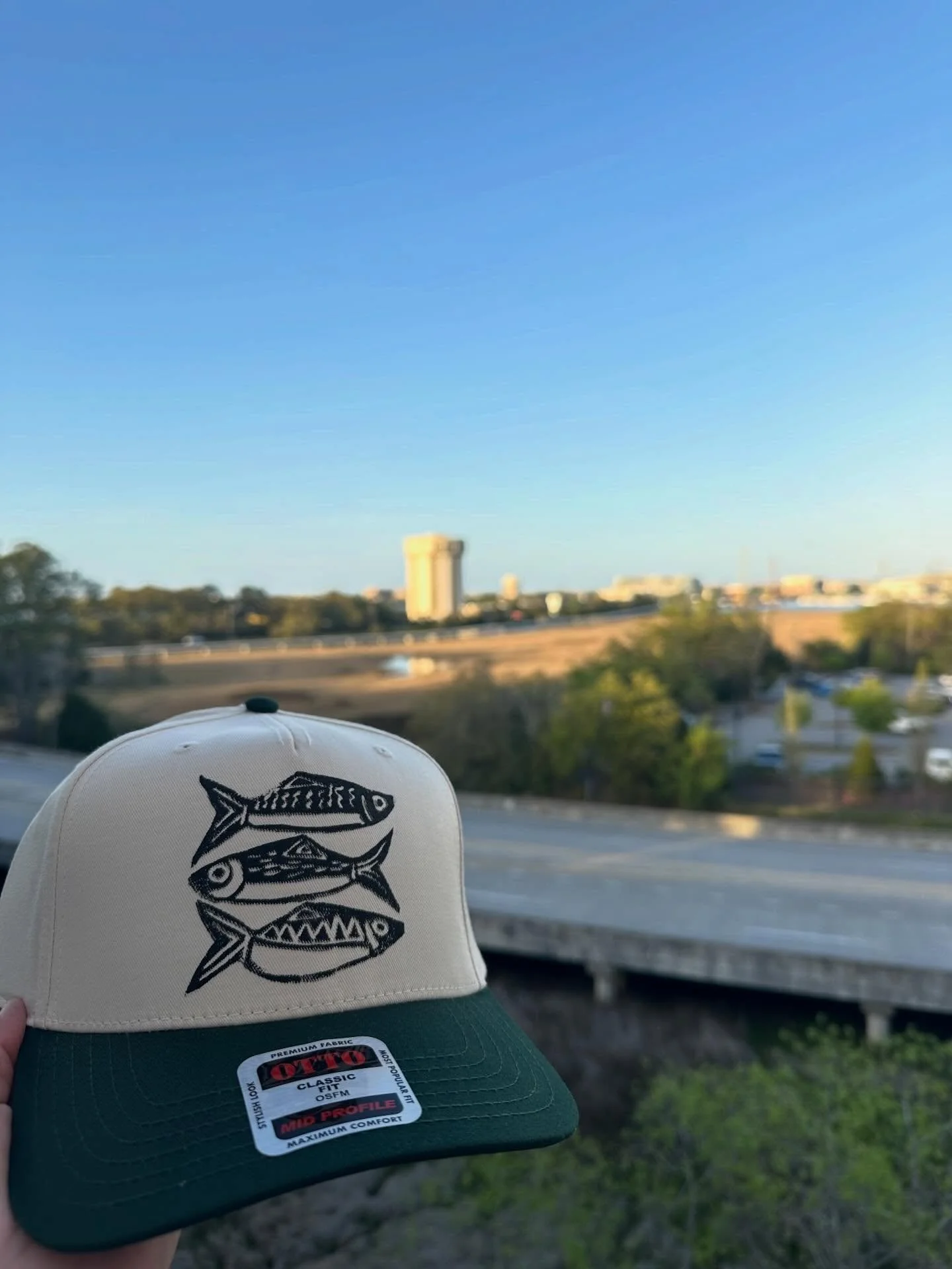 GREEN SOLD OUT. Sunday Night Fish Fry&hellip;I mean&hellip;hat drop.  Surprise!!! Hand carved fish &amp; stamped by yours truly on a canvas hat. $30 (includes tax) + shipping or if you&rsquo;re local to Charleston I can coordinate drop off. DM to pur