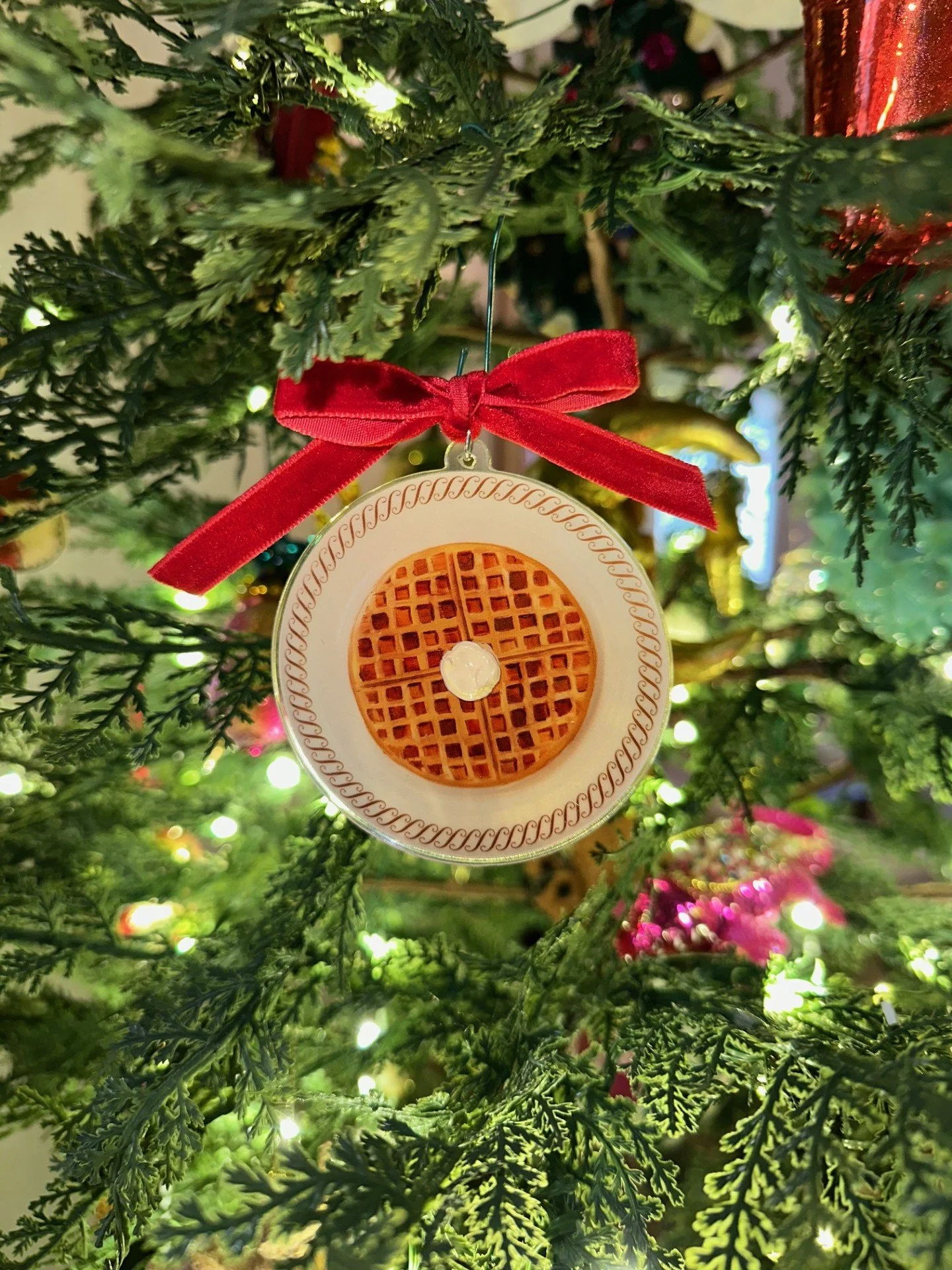 2025 Waffle Plate Christmas Ornament