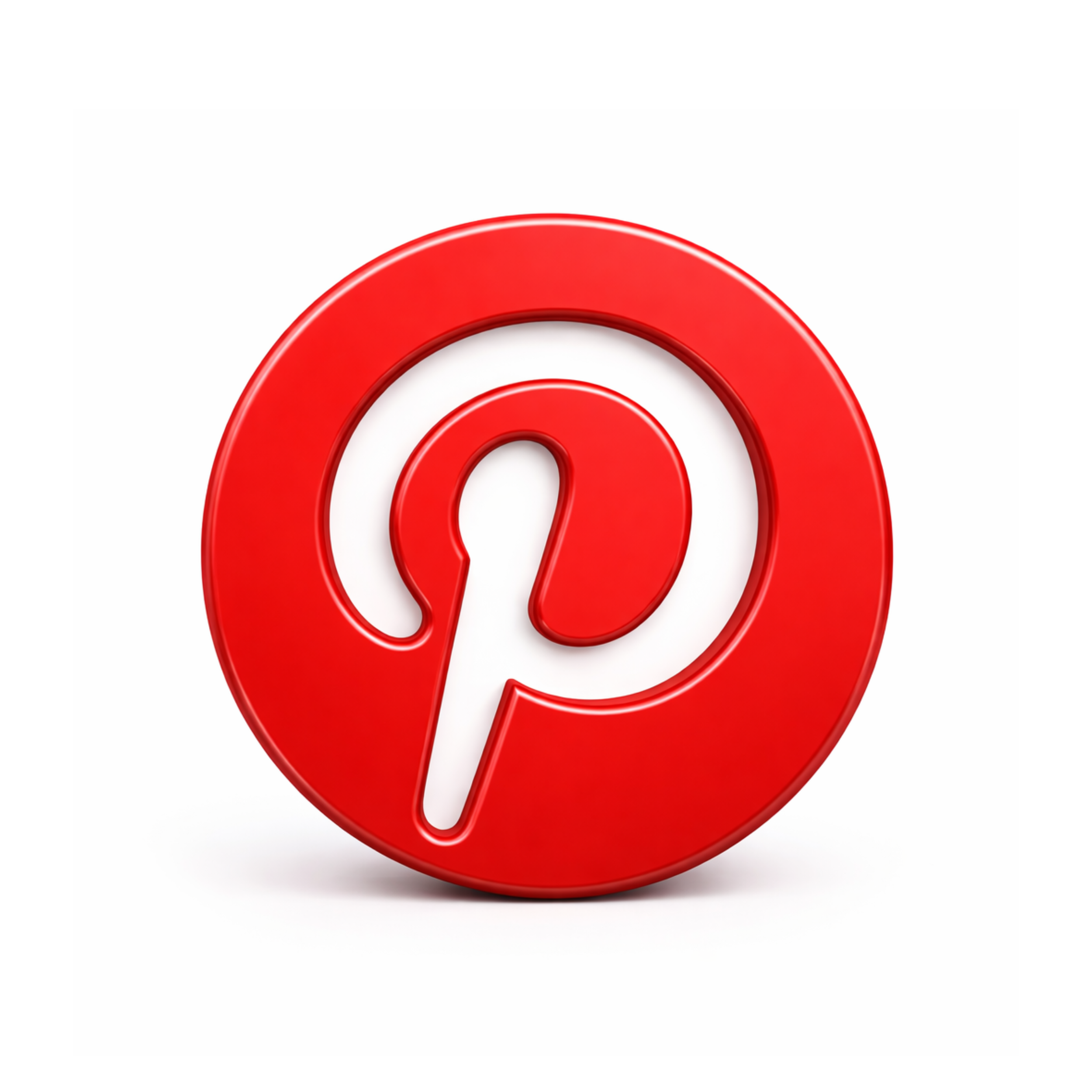 3D Pinterest logo representing visual discovery and paid advertising campaigns managed by Sparrow Marketing