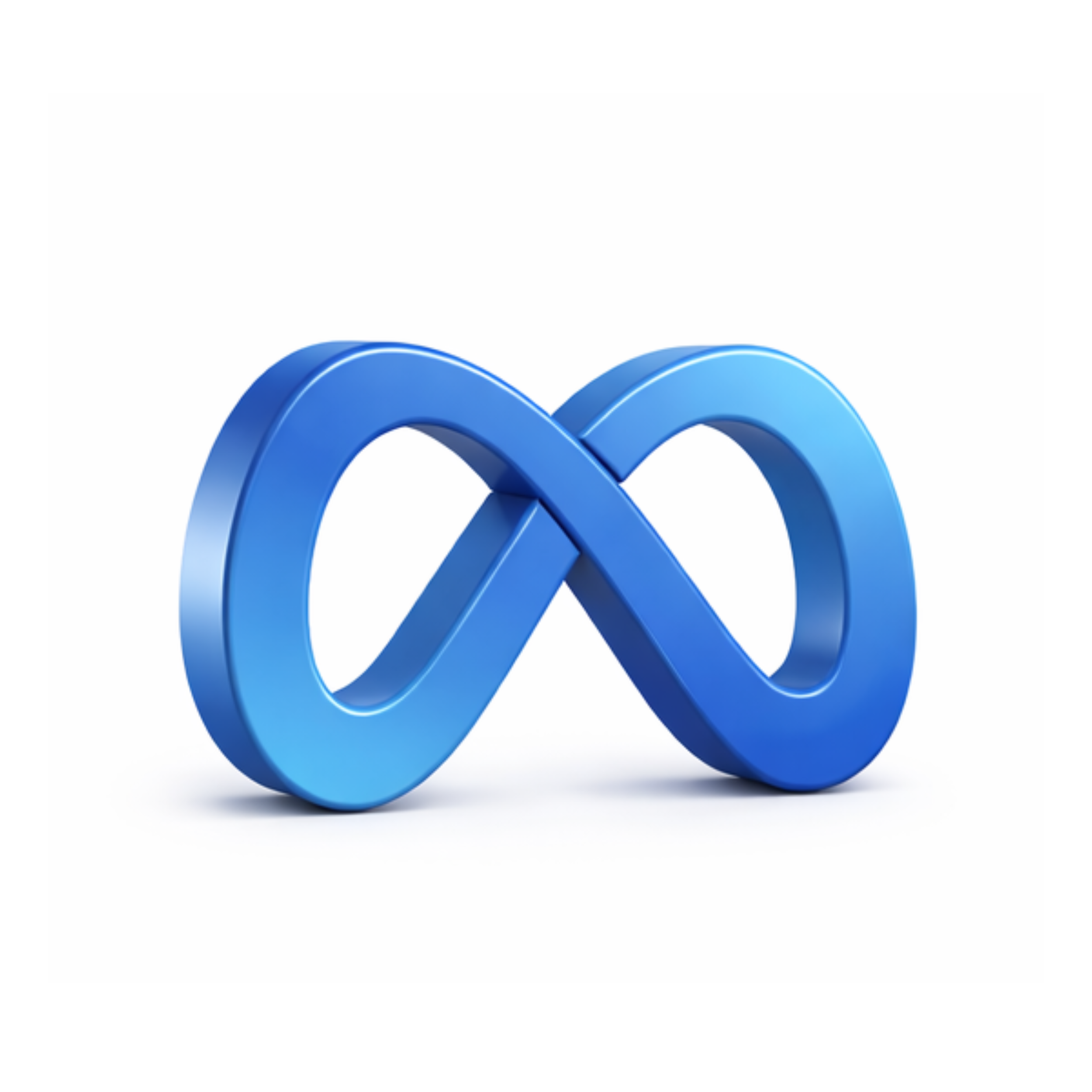 3D Meta logo representing Facebook and Instagram advertising services by Sparrow Marketing