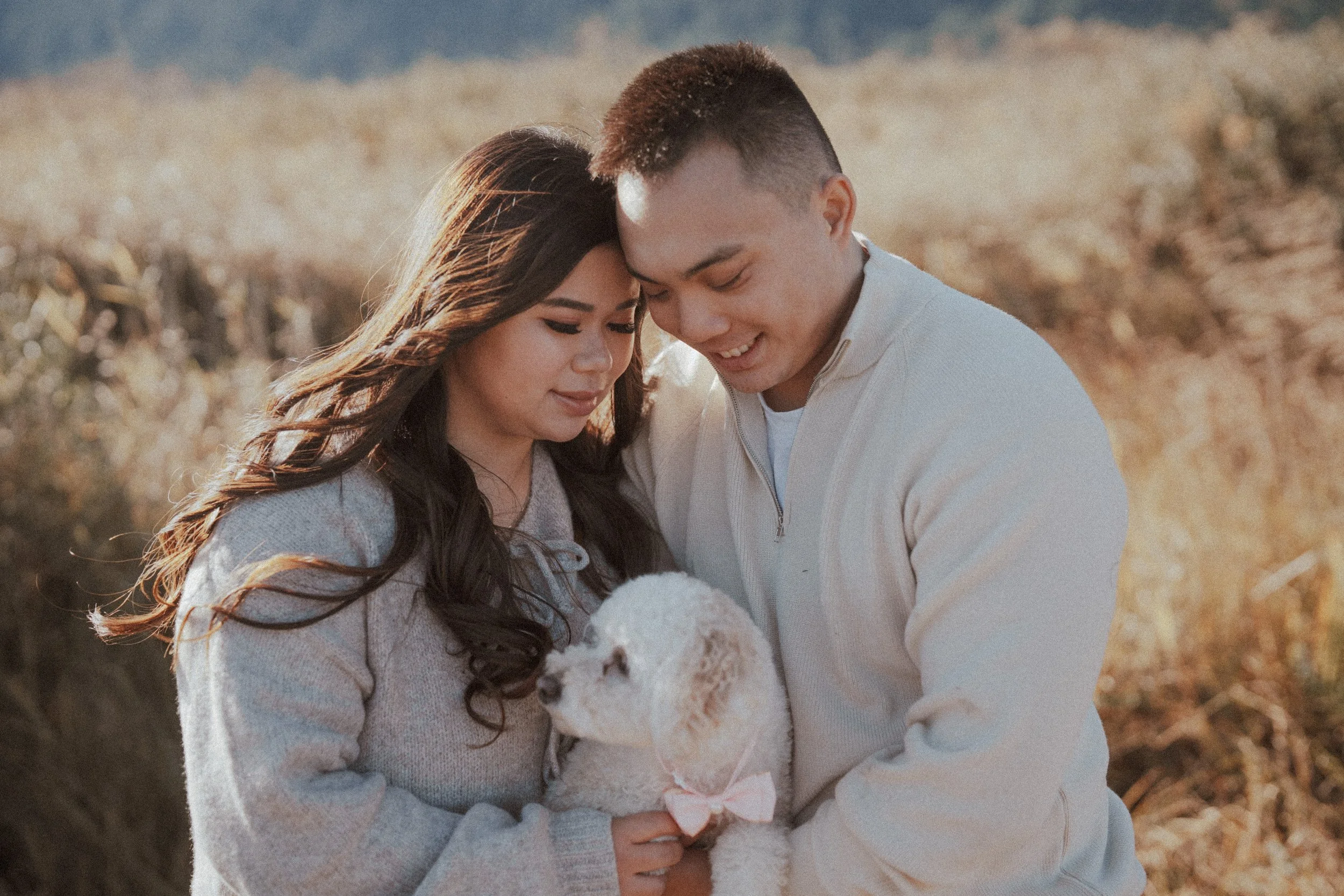  A sincere embrace against the vast, beautiful backdrop of the Pitt Lake landscape. 