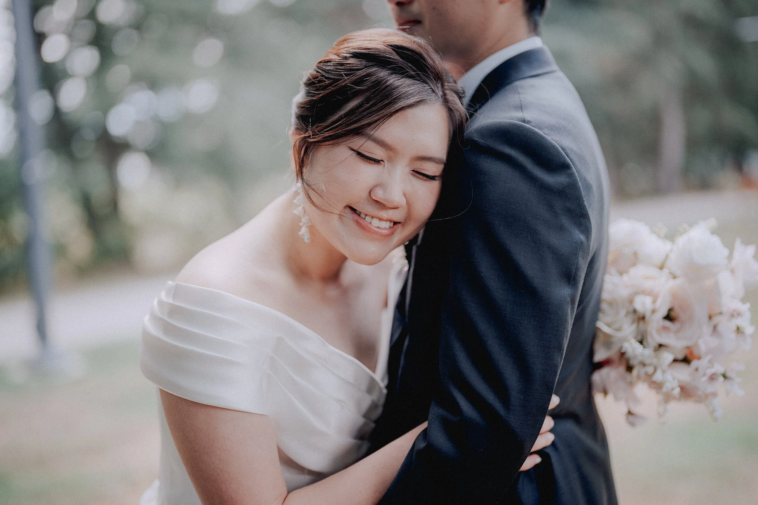  A beautiful portrait of the radiant bride, ready for her  Minoru Chapel wedding . 