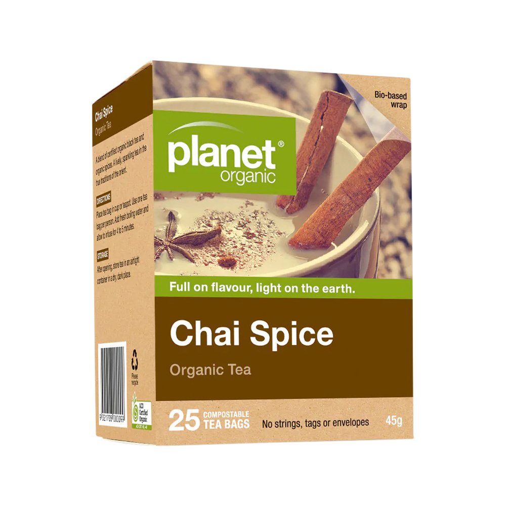 Planet Organics - Chai Spice 25 tea bags