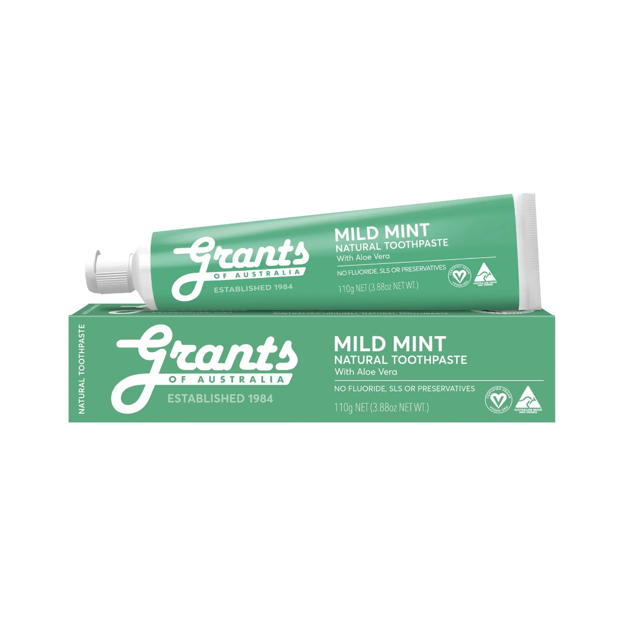 Grants - Toothpaste Mild Mint with Aloe Vera 110g