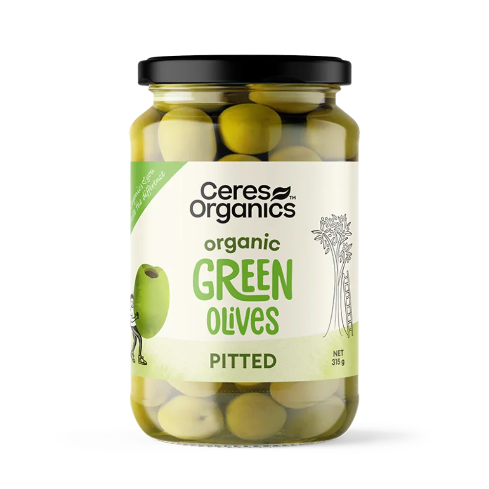 Ceres Organics - Green Olives Pitted 315g