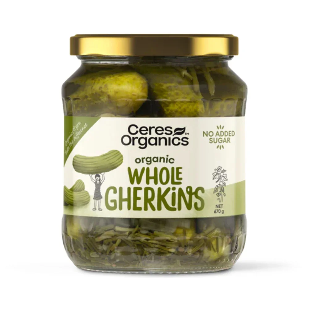 Ceres Organics - Whole Gherkins 670g