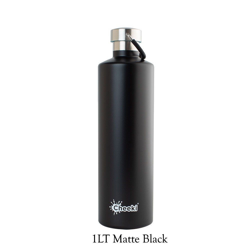 Cheeki Insulated Bottle Classic Matte Black (Large) 1L_media-01.jpg