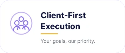 Client-first execution with client goals as the priority