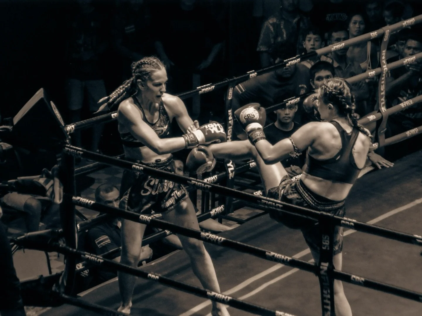 Went back through my archives today and found my first attempt at photographing Muay Thai. I was there supporting my dear friend @vodkanoj with her fight against @judy_sinbimuaythai. 

My first subjects to photographing the sport ended up being two w