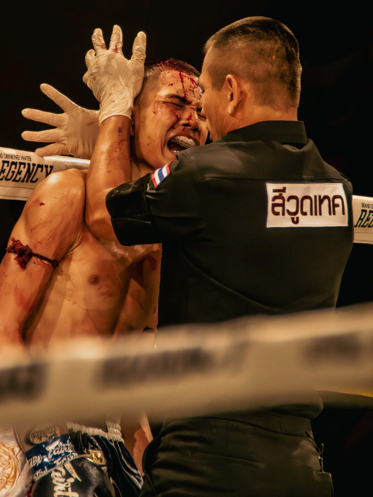 A raw moment in the ring. 

#muaythaiphotography #nakmuay #sportphotography #imaphotographer #fyp