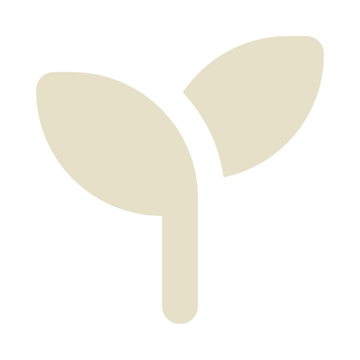 Simple icon of a young plant with two leaves.