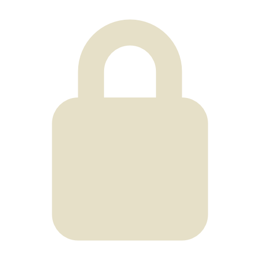 Icon of a beige padlock on a black background