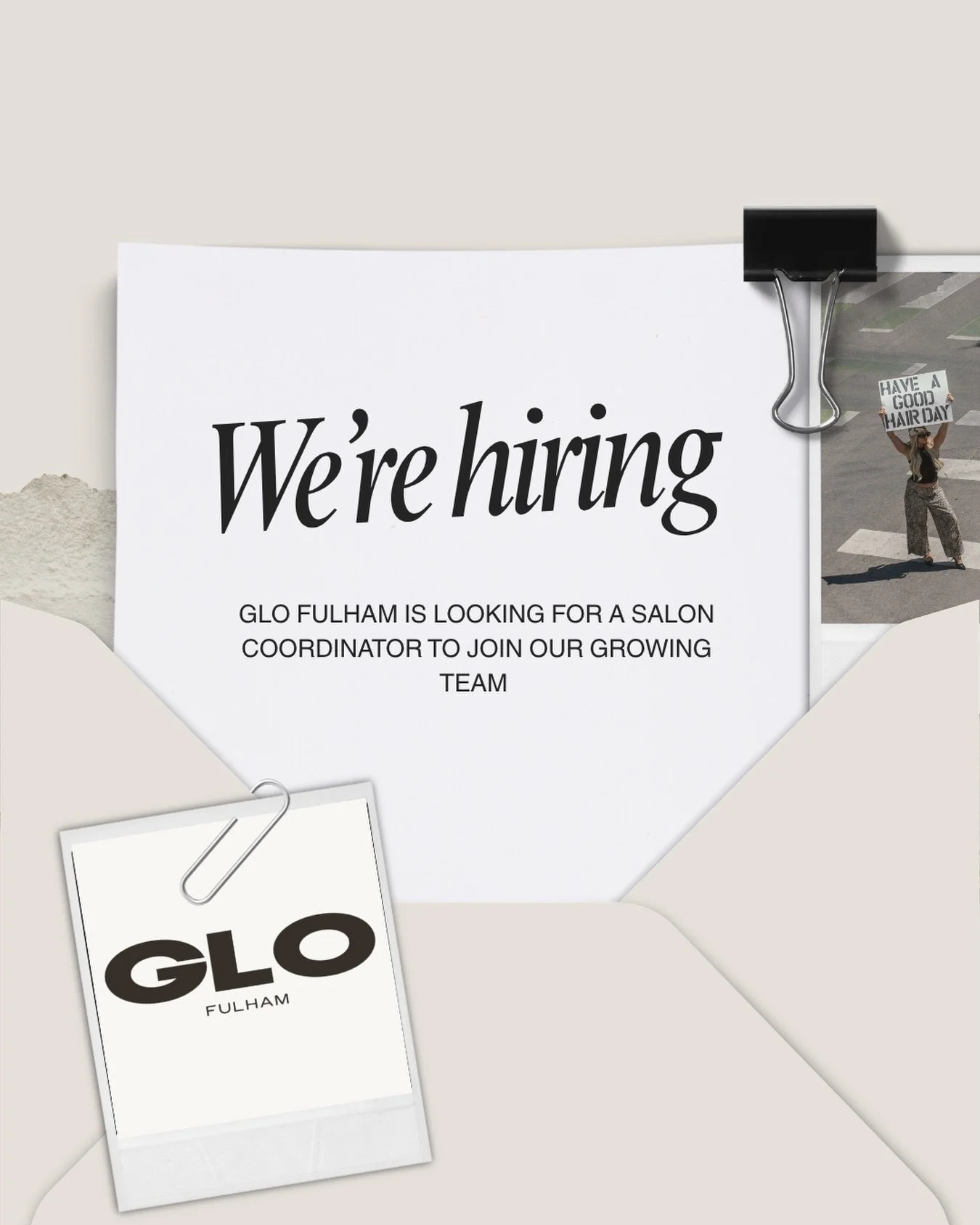 SALON COORDINATOR ROLE 🤍

Glo Fulham is looking for a Salon Coordinator to join our team. 

This role is ideal for someone who enjoys being busy, takes pride in the details, and loves being part of a high-end salon environment and is passionate abou