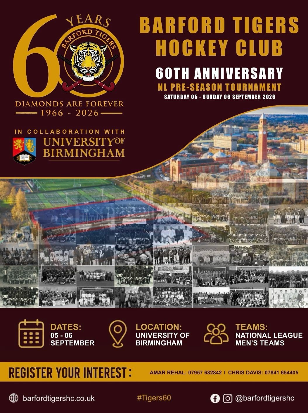 Barford Tigers Announces 60th Anniversary               National League Pre-Season Tournament