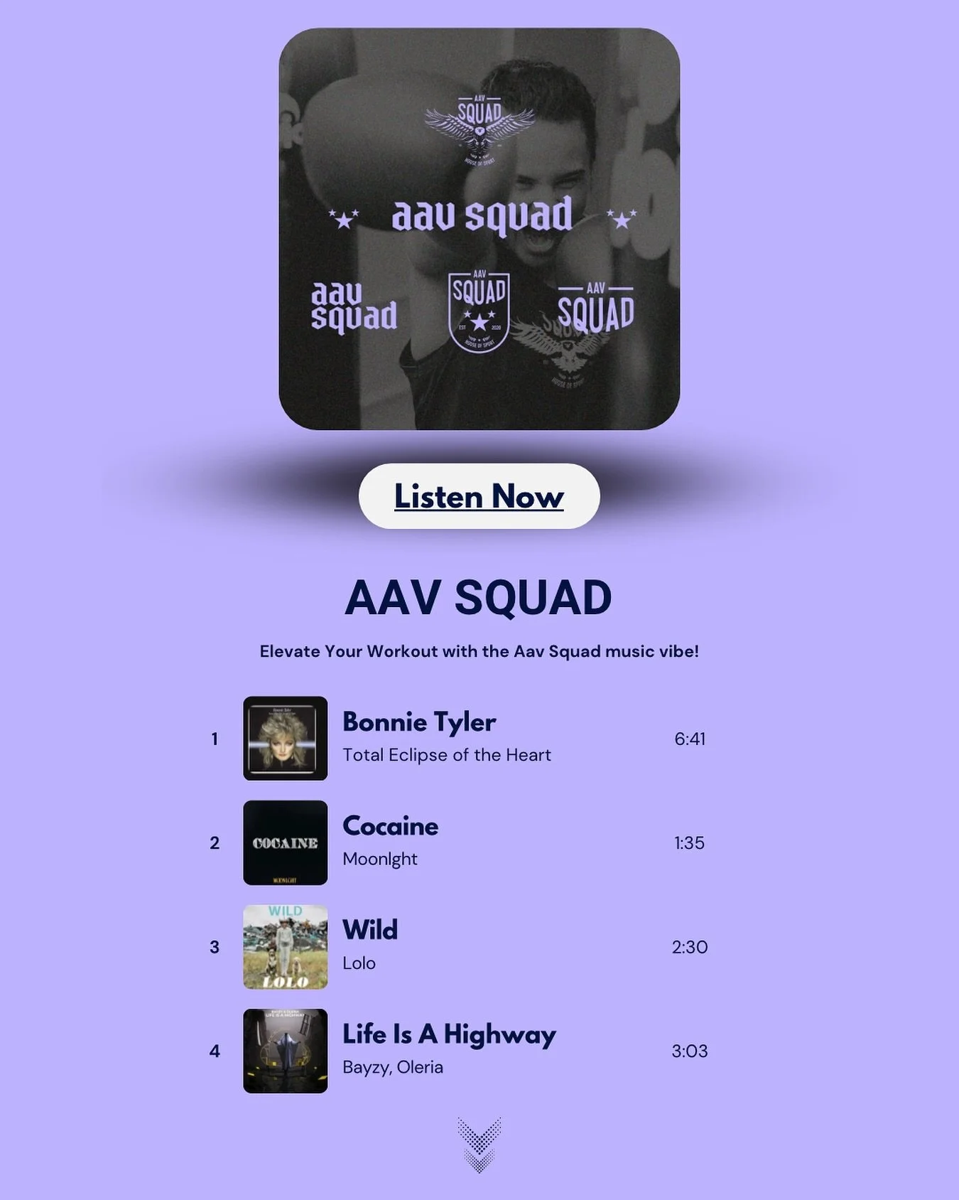 Enjoy the vibe💜🎧🎶

https://spotify.link/uryzprVdWXb

#aavsquad #aavsquadtreeningud #aavsquadr&uuml;hmatreeningud #aavsquadv&auml;litreeningud #houseofsport #stuudio #stuudiotallinnas #treening #treeningsaaltallinnas #treeningsaal #hiit #hiitworkou