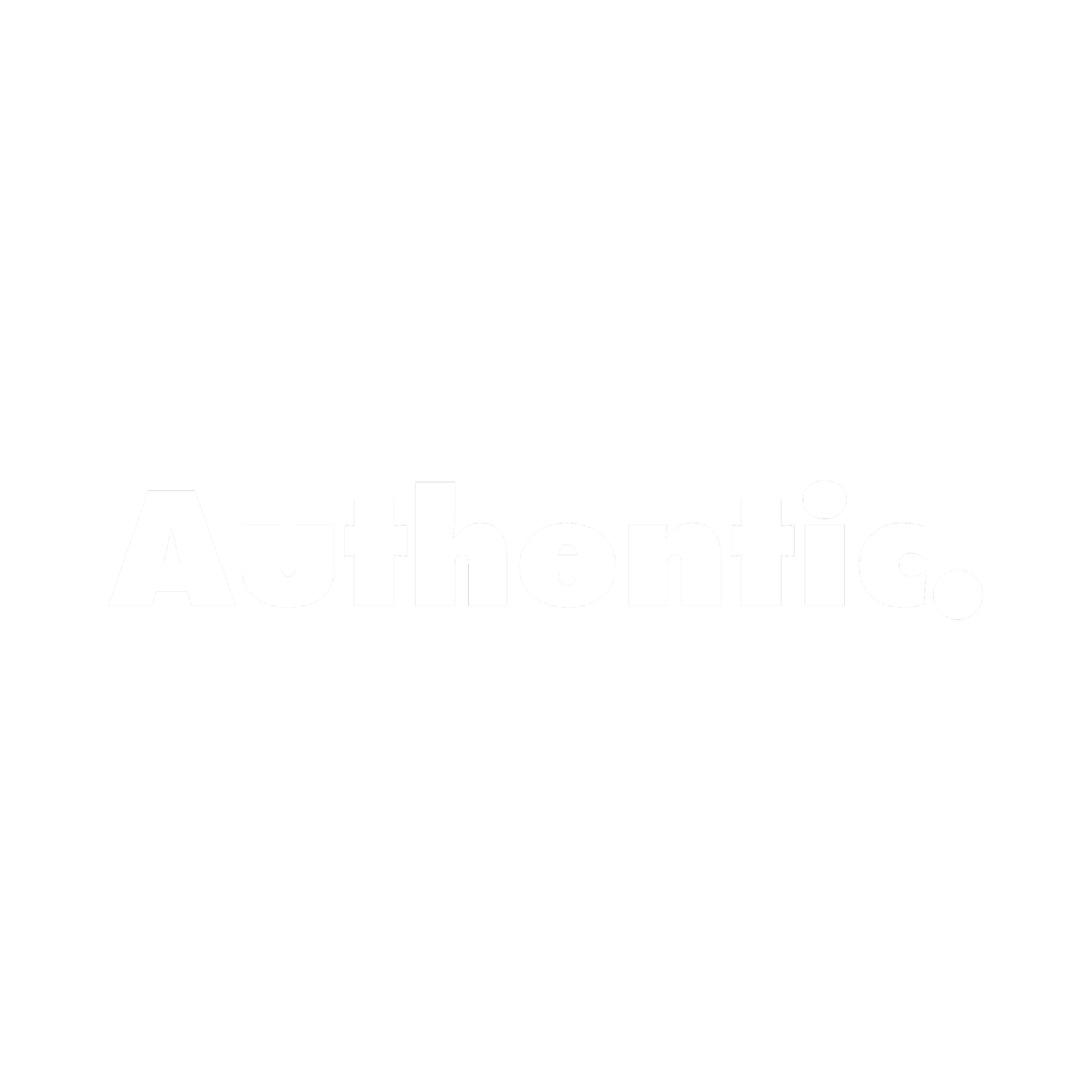 Black background with the word 'Authentic.' in white bold text.