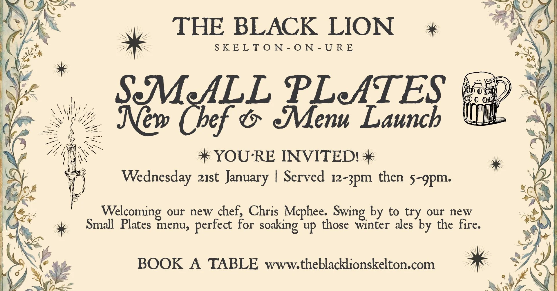 Small Plates Menu Launch