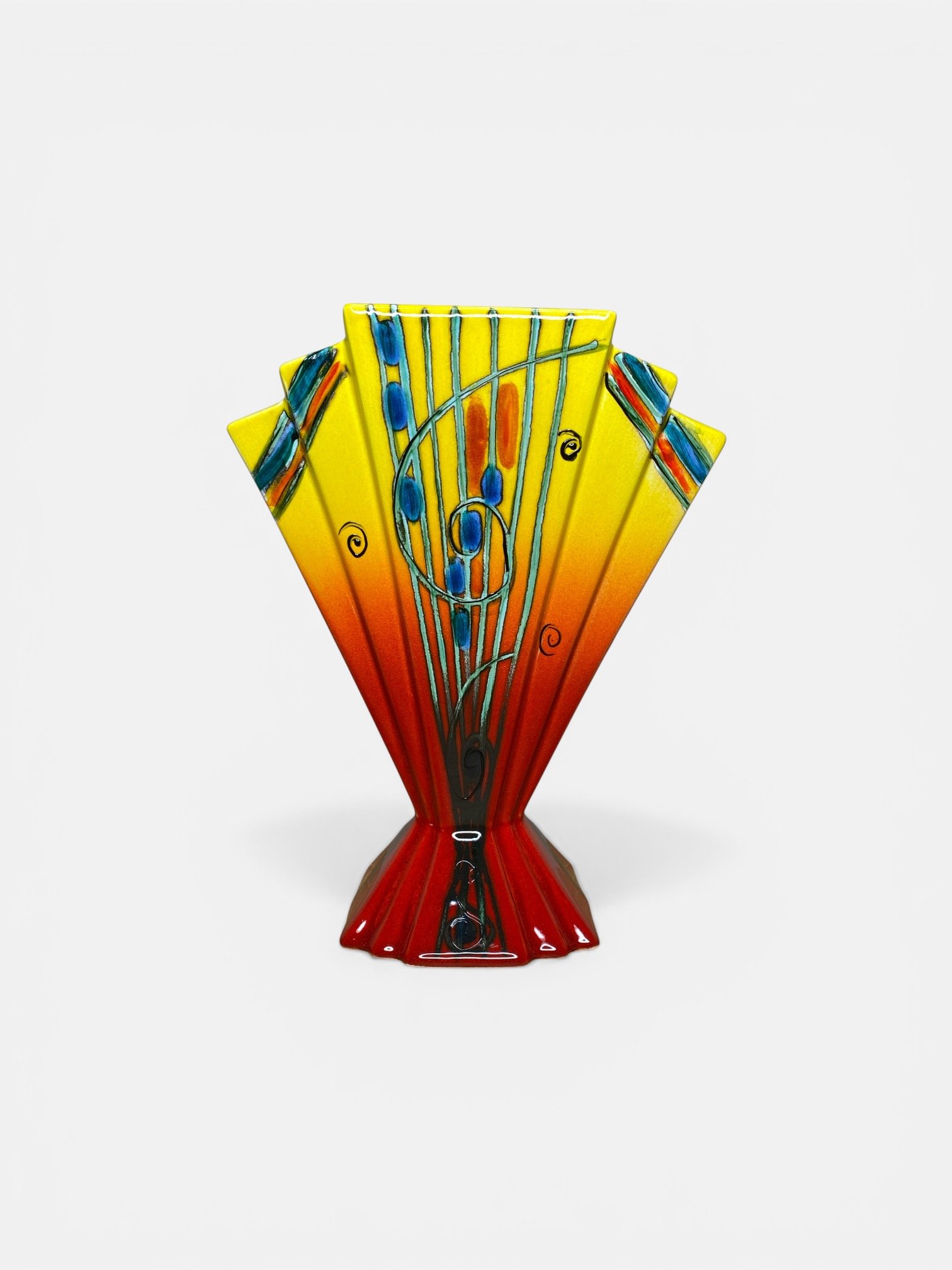 ANITA HARRIS  Fan Vase - LIMITED EDITION 1/1